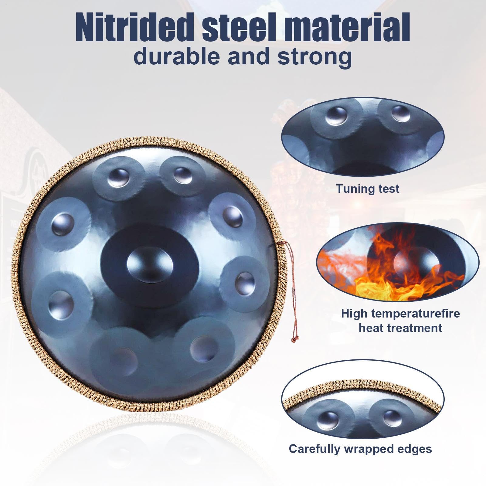 Amazon.com: Music Handpan 18 In,440Hz Classic G Minor 9 Notes