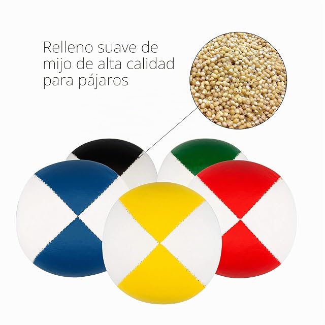 Foto 5 de 5 de Juego de 5 Pelotas de Malabares Diabolo Premium Soft de Dos Tonos
