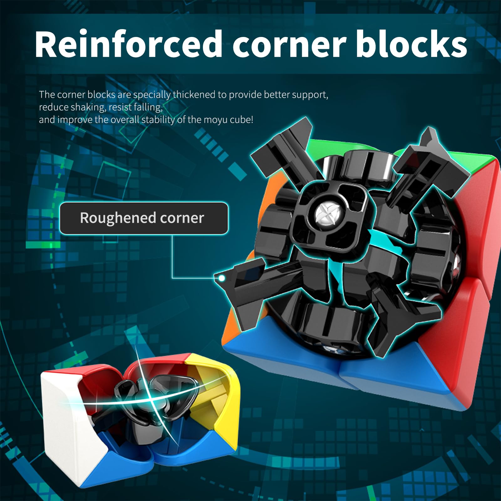 Moyu Meilong2 Magic Cube 2x2 Tradycyjna Kostka Prędkościowa Puzzle