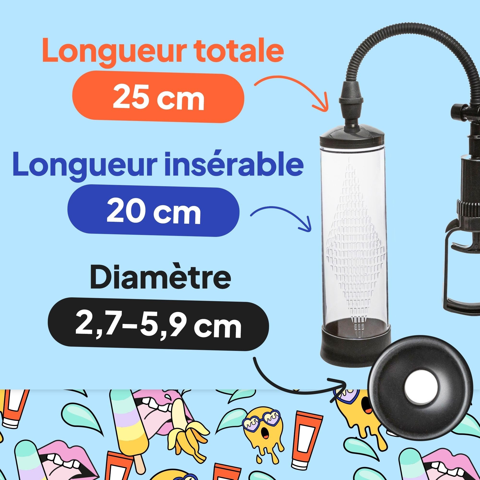 Pompe à Pénis Manuelle Transparente - Neuf - Générique - Pour Agrandissement/renforcement