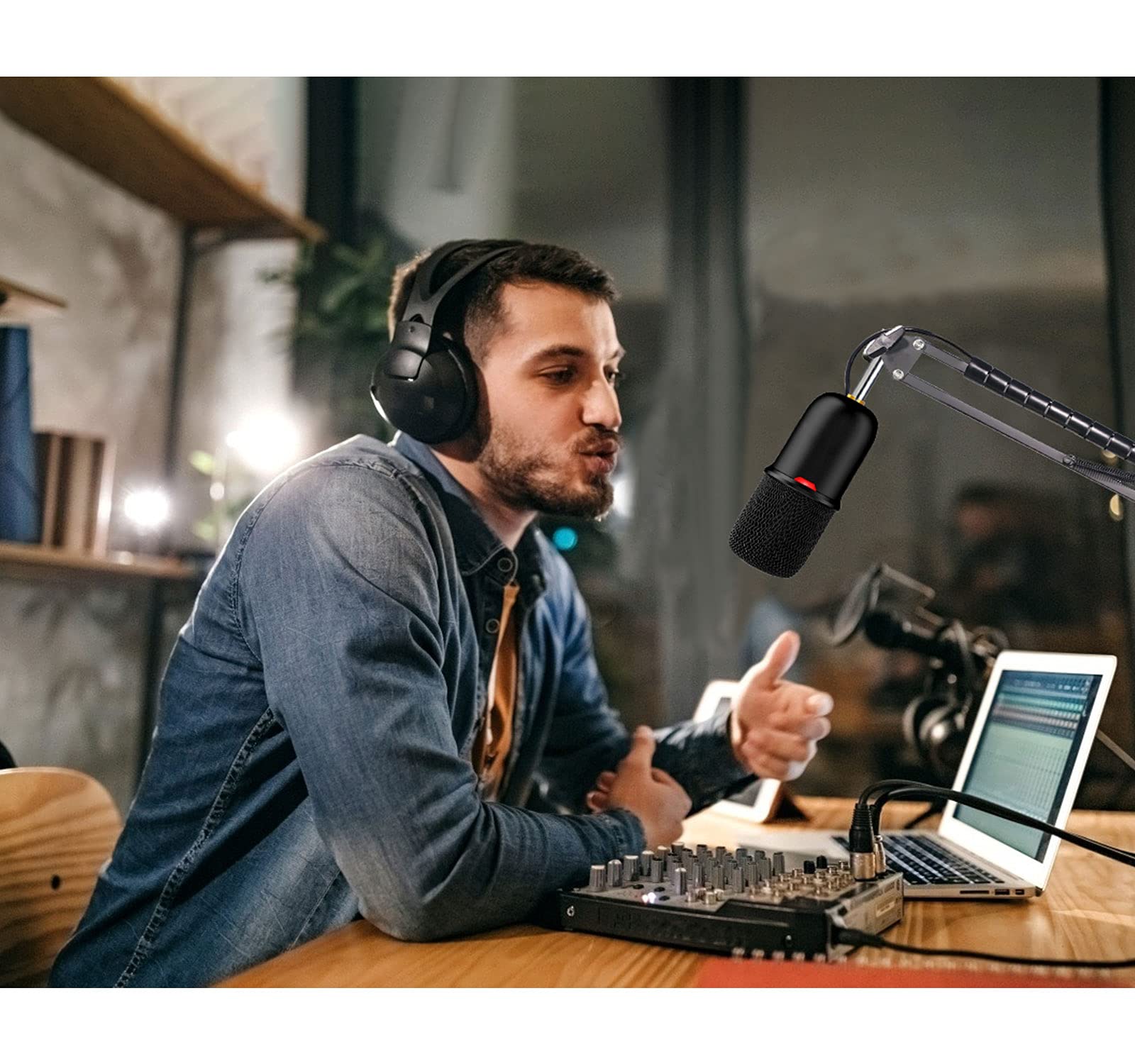 YOUSHARES Ramię mikrofonu, uchwyt mikrofonu SoloCast: ramię mikrofonu z klipsem biurkowym do mikrofonów HyperX SoloCast do przesyłania strumieniowego i gier Hyperx SoloCast
