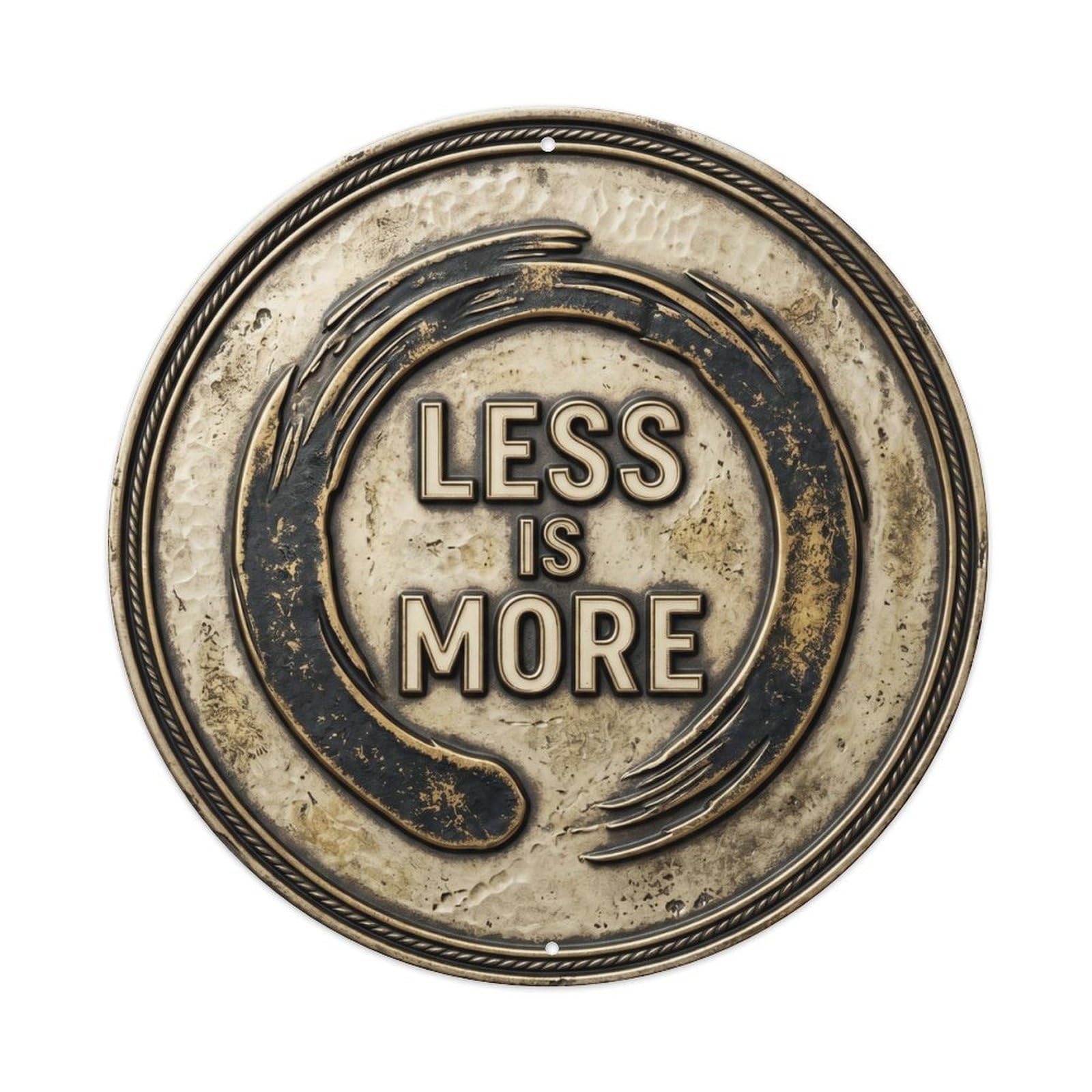 Less Is More Nostalgic Bedroom Ornament Retro Slogans Metal Tin Sign