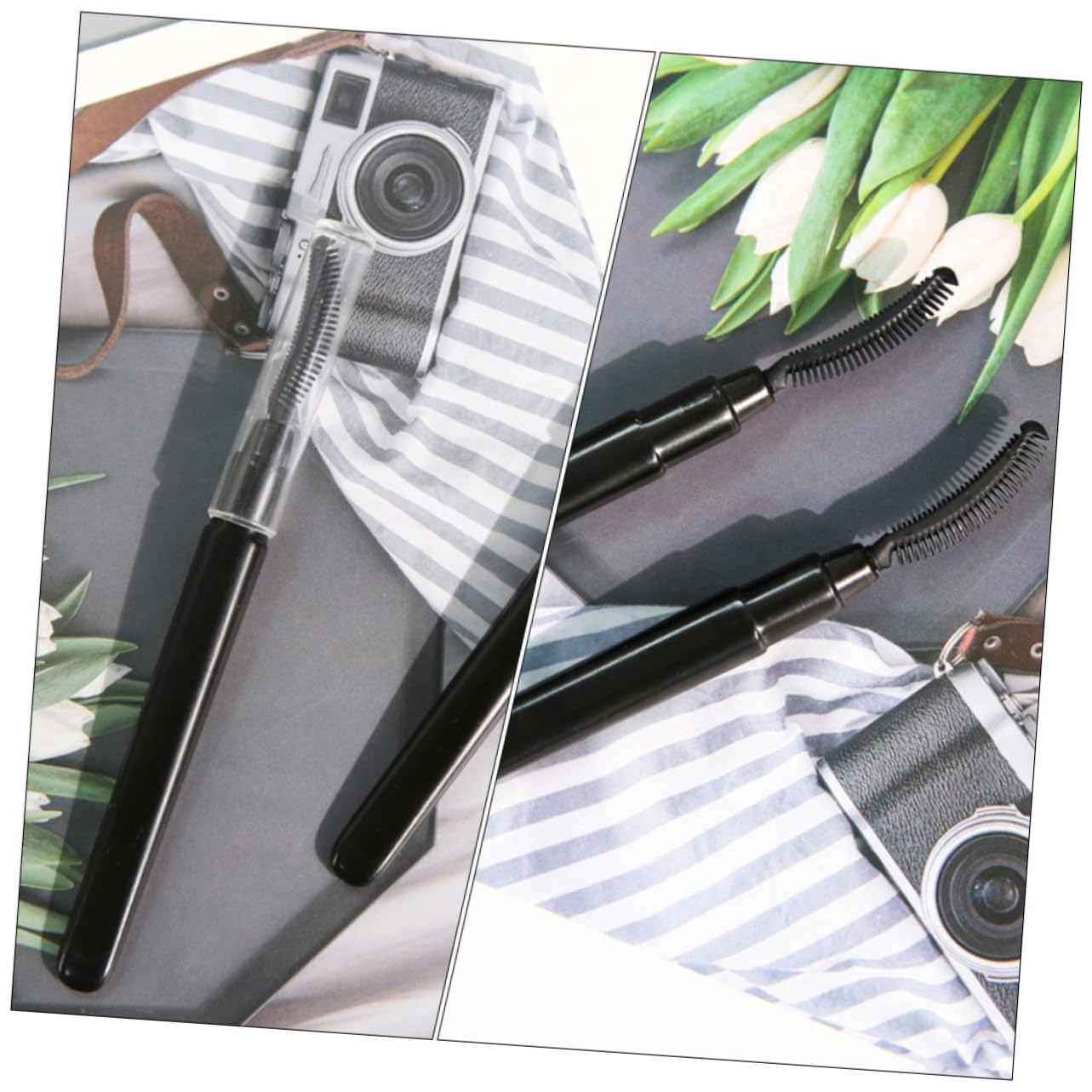 SOESFOUFU Portable Makeup Eyelash Brush Set 12pcs Lash Tools Lash Comb for Comfortable Easy Applicati