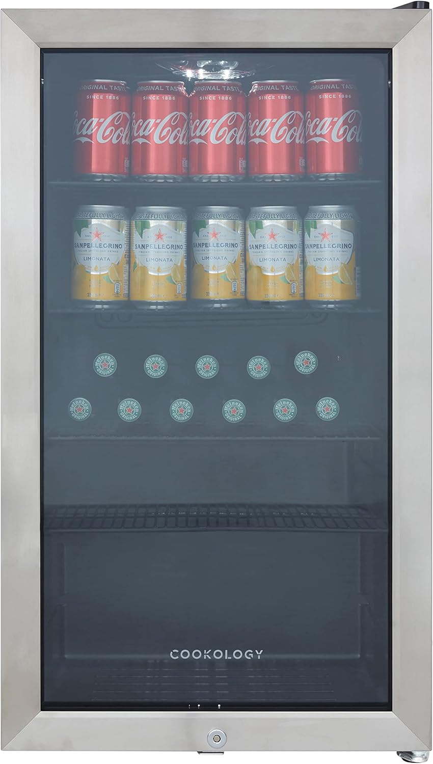 Cookology CBC98SS UnderCounter Fridge, 98 Litre Beer, Wine and Drinks