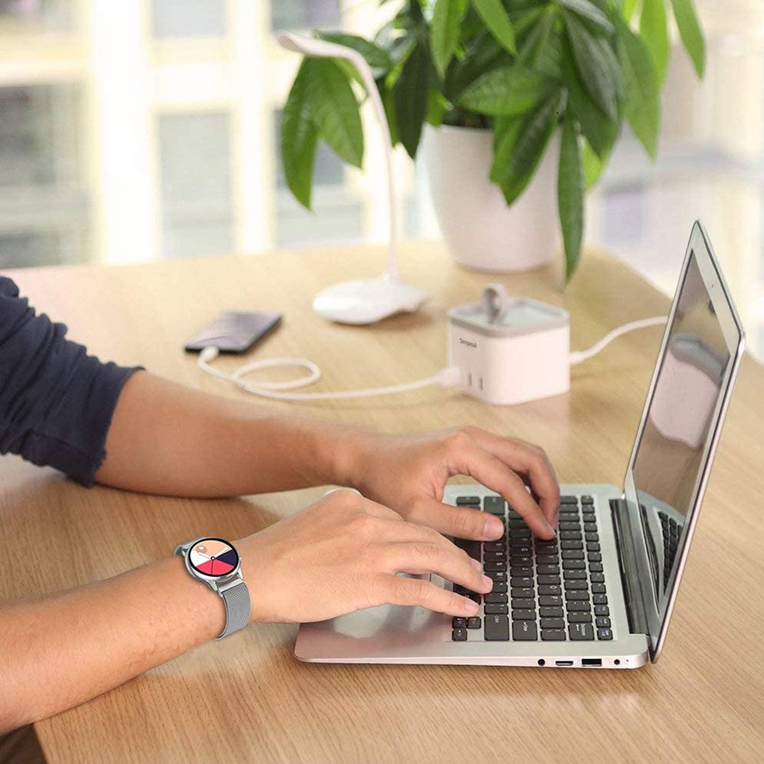 Morsey 20mm Band Compatible with Samsung Galaxy Active 2/Samsung Galaxy Watch 3 41mm/Galaxy Watch 42mm/, 20mm Stainless Steel Replacement Bracelet Strap for Galaxy Watch 42mm/Sport Smartwatch (Silver) : Cell Phones & Accessories