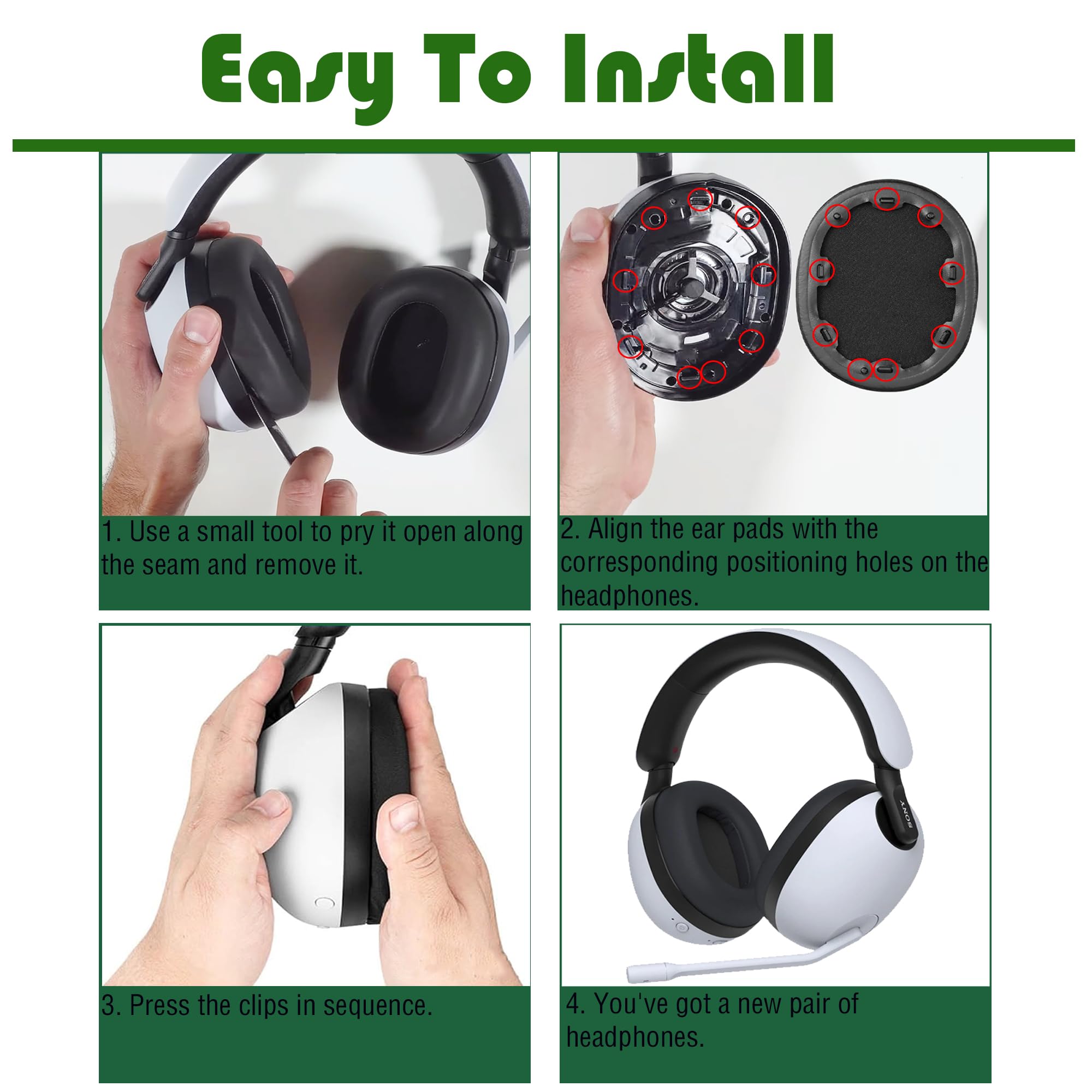 Amazon | Inzone H7 イヤーパッド 交換用クッション Sony Inzone H7 H9