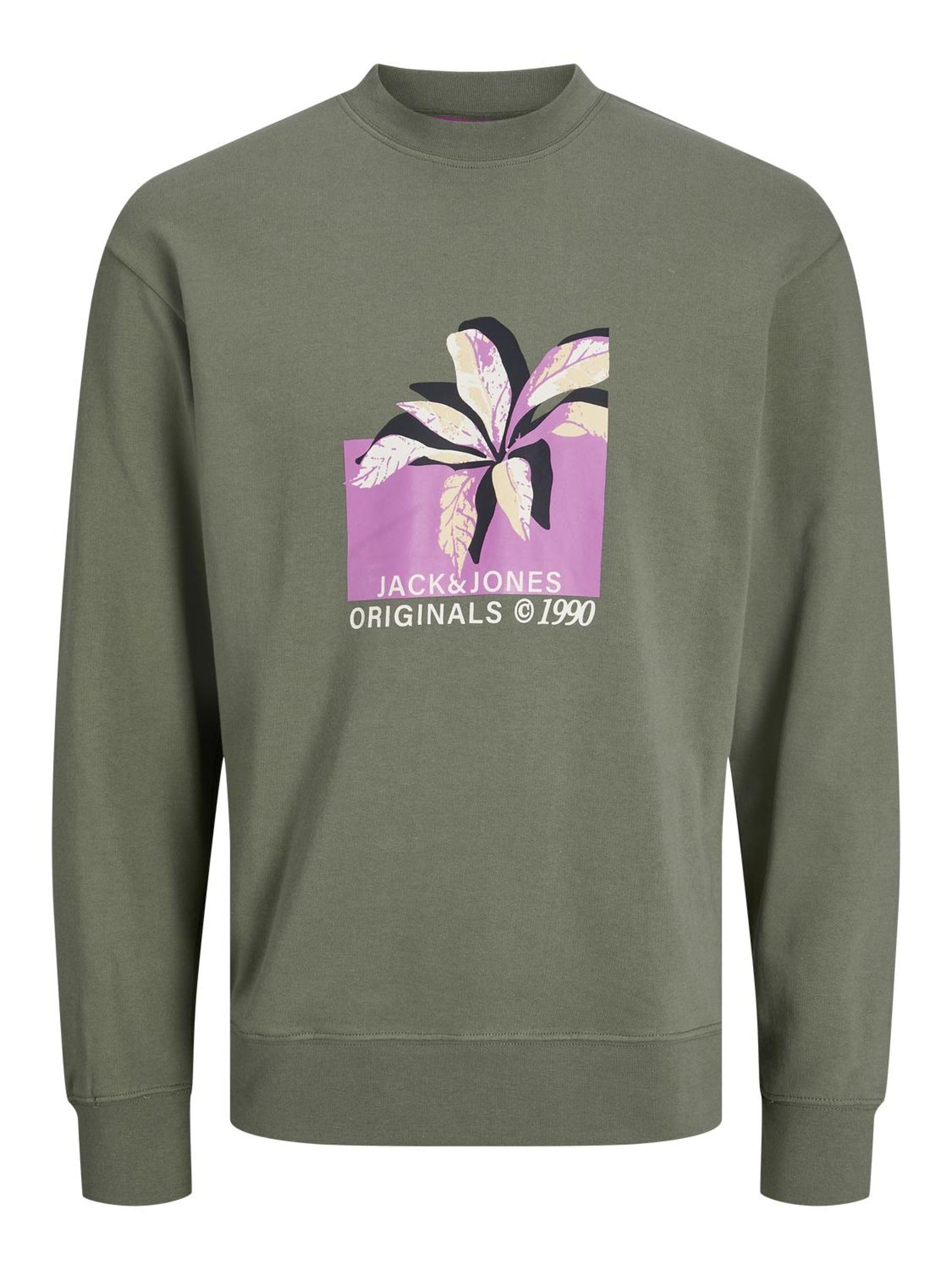 JACK & JONES Male Sweatshirt mit Rundhals Gedruckt Sweatshirt mit Rundhals