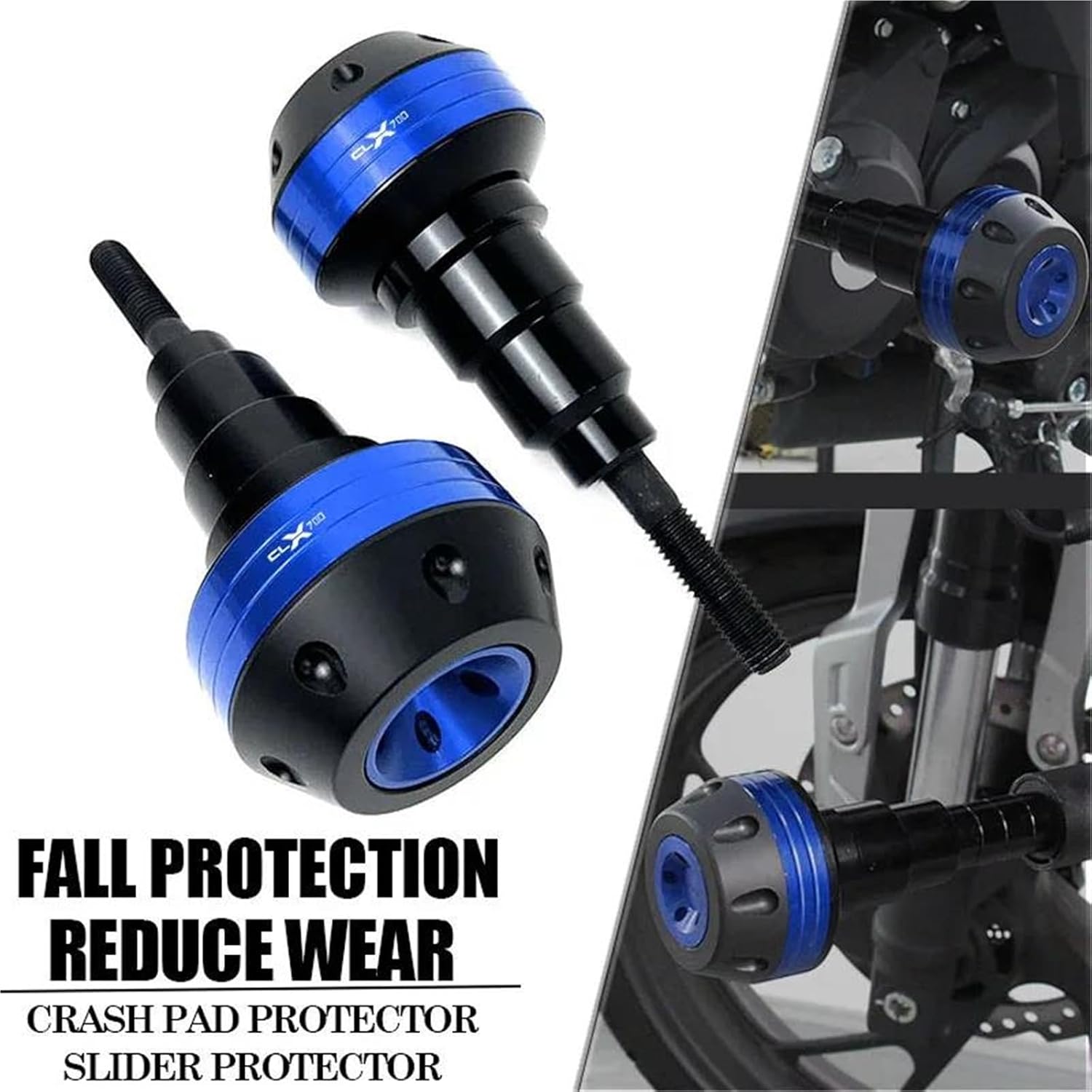 frame sliders Motorcycle Engine Guard Body Fairing Fall Protection Pad Suitable For CFMOTO CLX700 700 CLX 2021 2022 Frame Slider Crash Protector(Black)