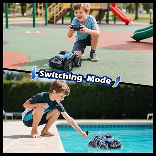 Miniatura 5 de Carro de control remoto impermeable Monster Truck Gesture, 4WD anfibio controlado a mano, juguete de control remoto para niños, vehículo todoterreno