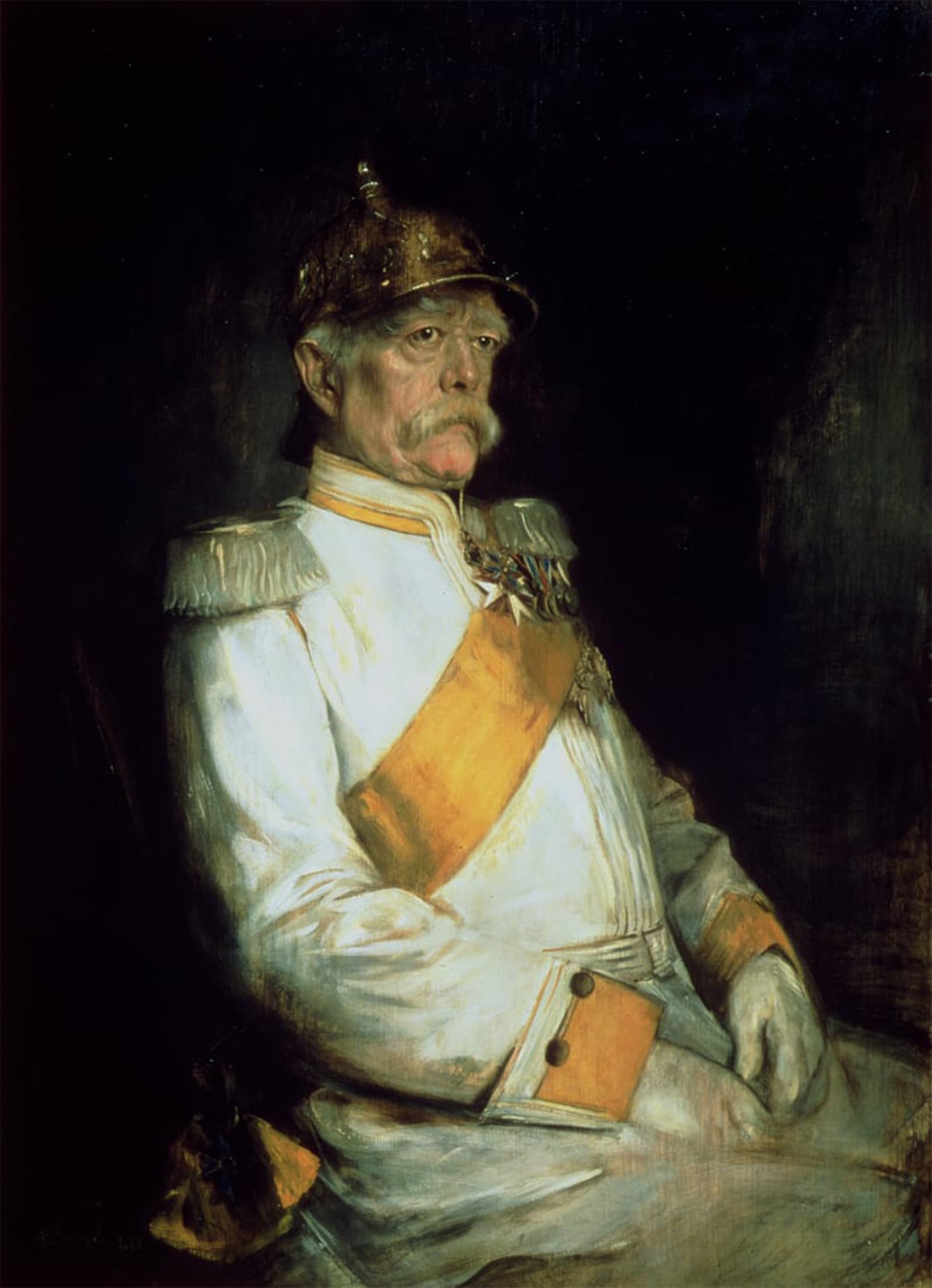 POSTERIIk Famous Modern Artwork Art Mural Chancellor Otto Von Bismarck by Seraph Von Lenbach Oil Paintings Pictures for Home Decor 60x90cm