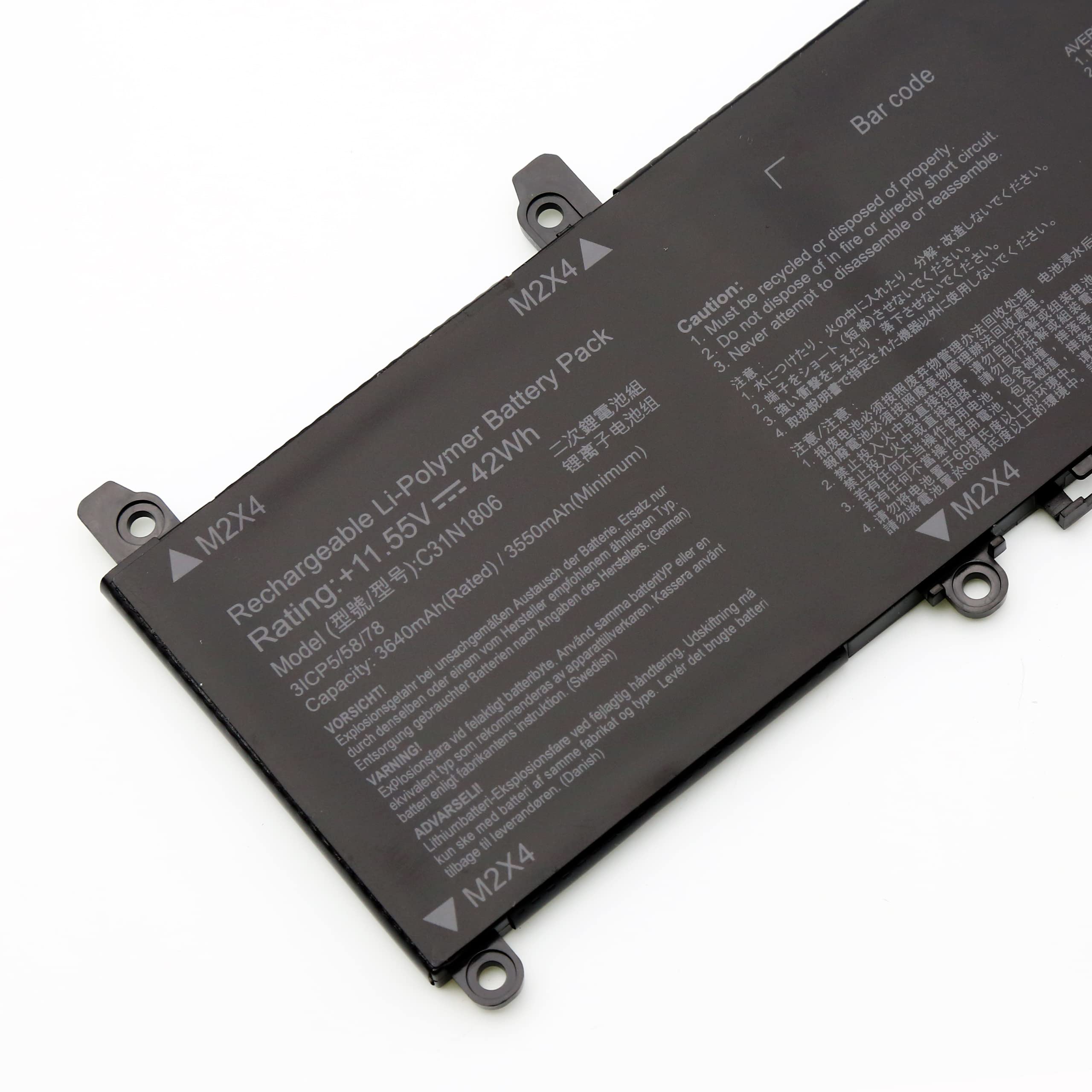 BLESYS C31N1806 Bateria do ASUS VivoBook S13 X330UA X330UN X330FA X330FL X330FN S330FA S330FN S330FN S330UA S330UN V30FA K330FN 30FN I. 330FN R330UN C31PIJ1 11,55V 3640mAh