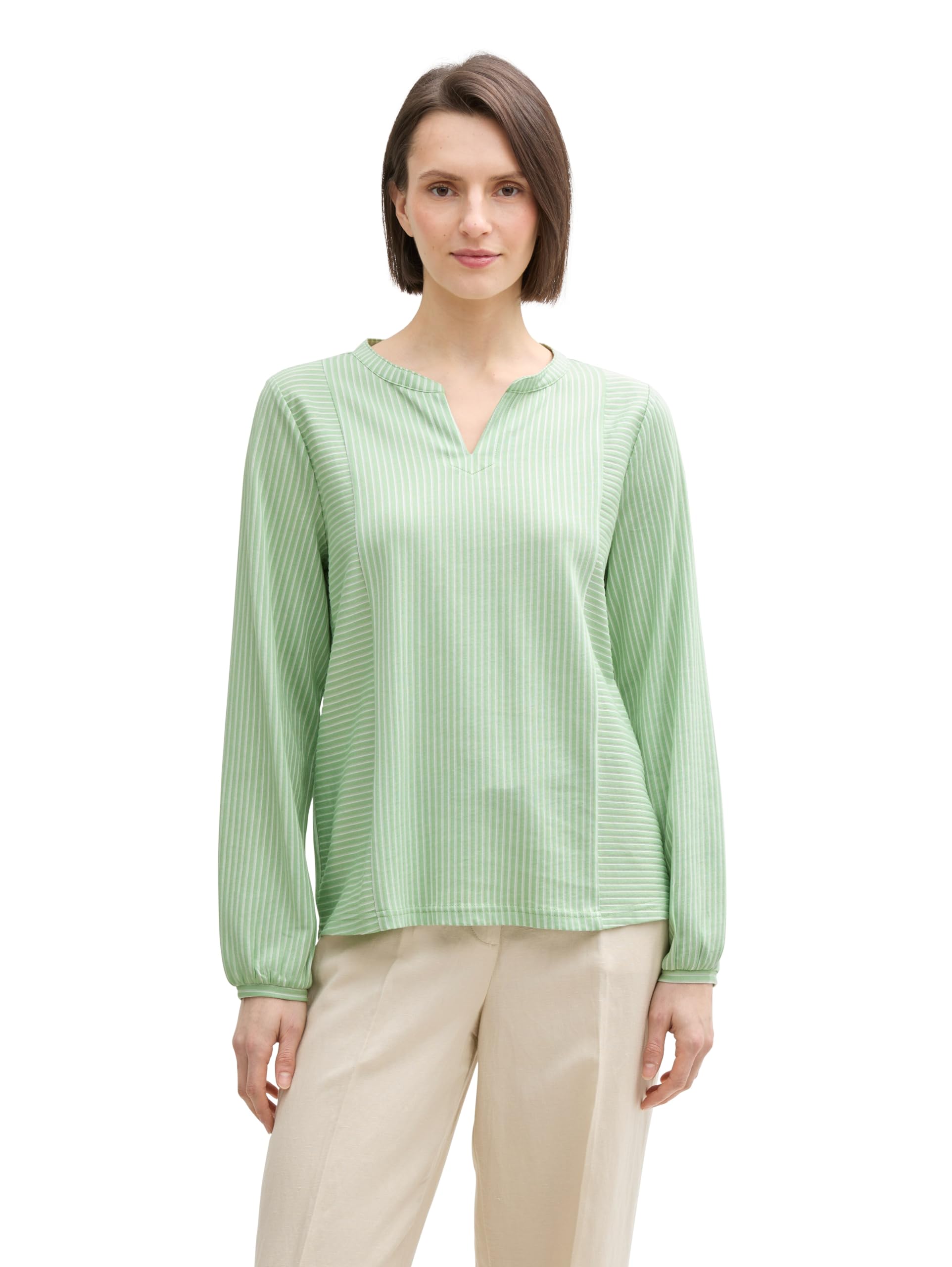 Tom Tailor Damen Basic Bluse mit Streifen