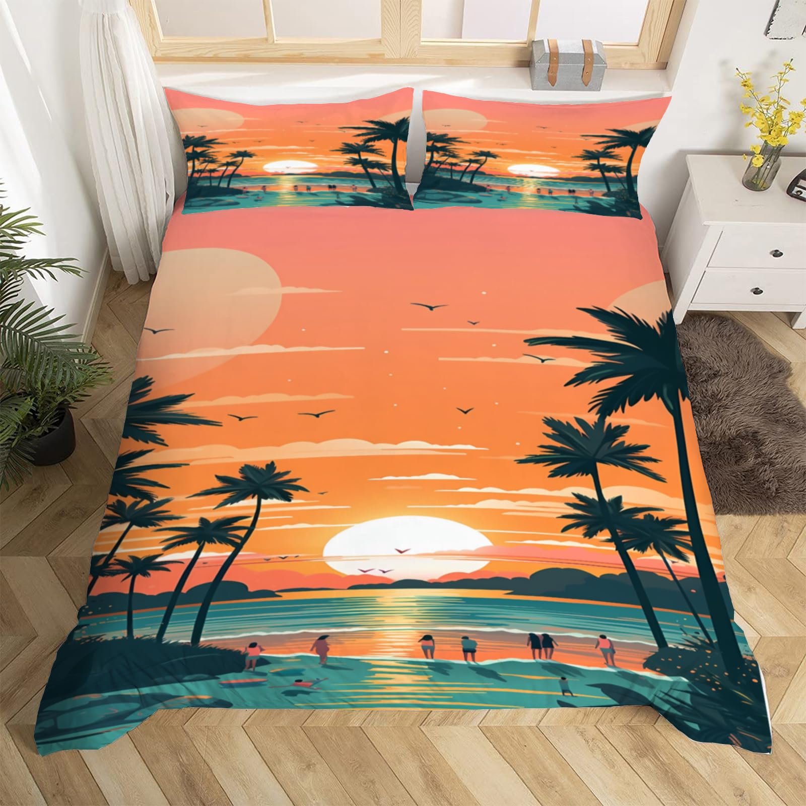 Parure de lit microfibre 2 personnes 240x260 avec fermeture éclair facile