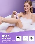 Femmes Bikini Trimmer,2 en 1 Rasoir électrique sans douleur et démaquillant de cheveux faciaux, Groome du corps IPX7 Rasoir électrique sans fil imperméable pour bras de bikini à jambes factices (lavande violet)