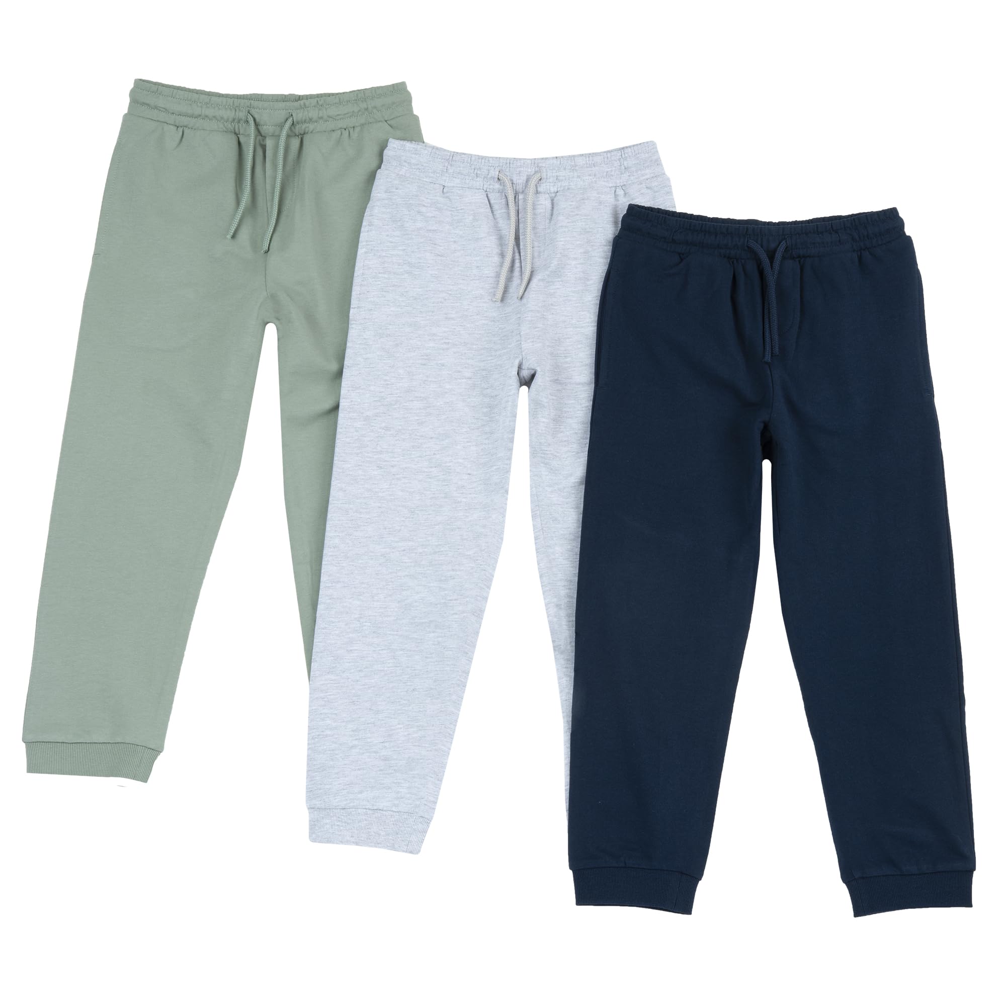 Prénatal, Pantaloni Bambino, 3 Pantaloni Lunghi in Felpa Leggera, Diversi Colori Inclusi