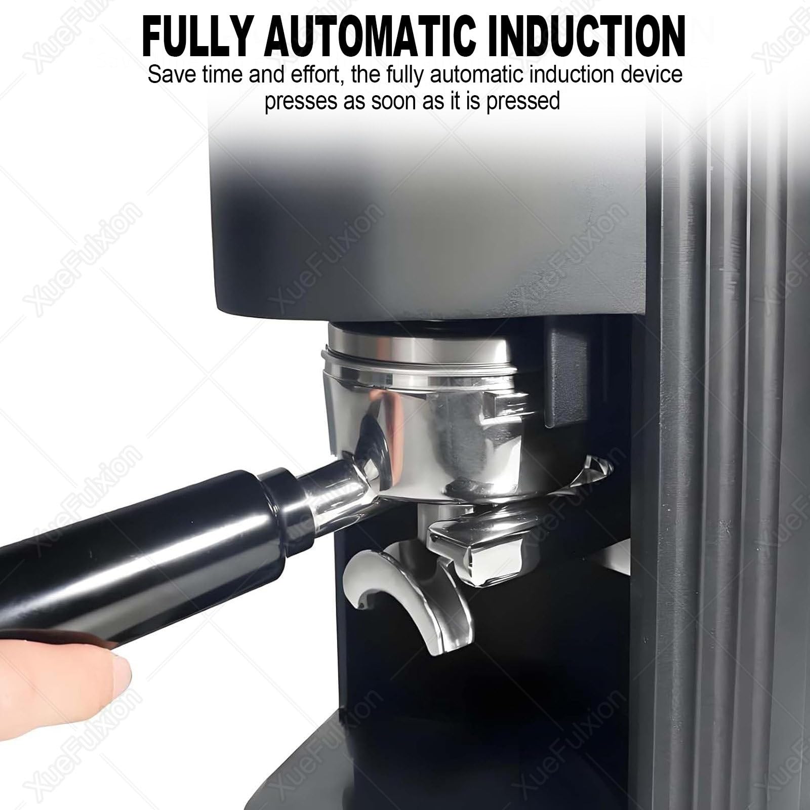 Prensador Eléctrico Automático De Café,Prensador De Café,Presión Ajustable Y Tiempos De Apisonamiento para Un Espresso Cada Vez,para El Hogar para Cafeterías White-flatsole
