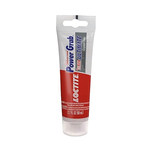 Miniatura 1 de Loctite Power Grab Ultimate - Adhesivo de construcción transparente, versátil pegamento de construcción para vidrio, madera, metal y más, tubo de