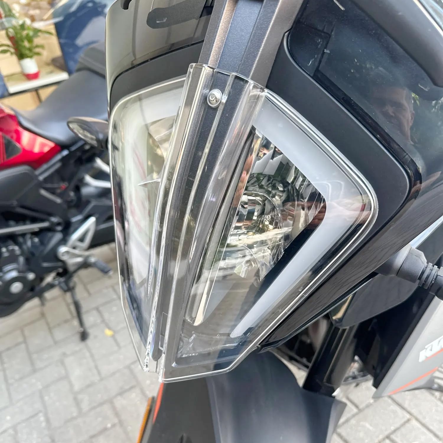 Motocykl Przedni reflektor Ochraniacz na głowę Światło Osłona Osłona Osłona Osłona Kompatybilny z K.T.M 390 790 Adventure ADV 890 Adventure/S/R 2019 2020 2021 Osłona reflektorów (przezroczysta)