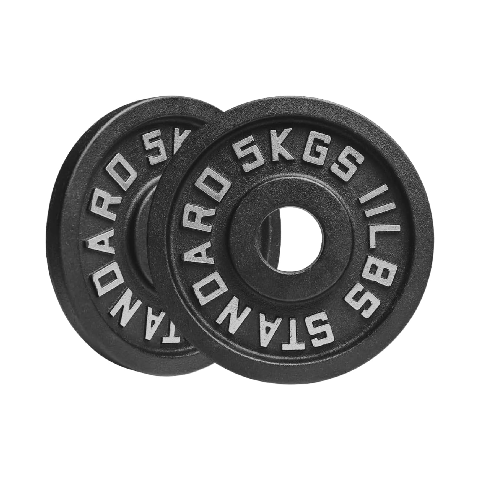 Cast Iron Weight Plates Sets & Pairs (1.25kg–25kg) for Home Gym Strength Training, Weight Lifting & Muscle Building for Men & Women (Without Barbell, 5kg Pair)