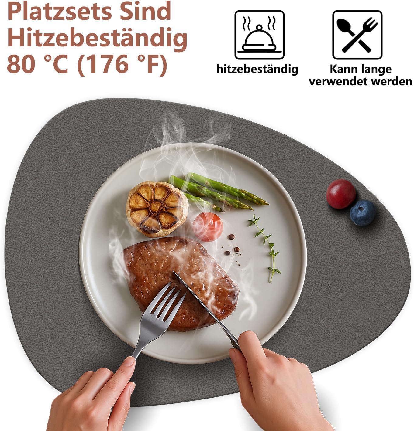 Asztali alátét és korong szett használat közben