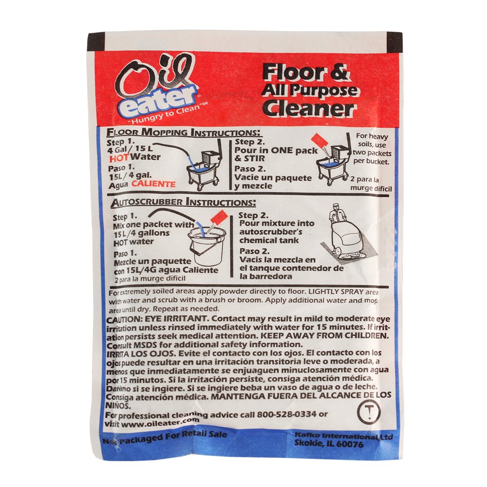 Oil Eater AOF42G01801 All-Purpose Powdered Floor Cleaner - 1.5 oz. Packet, White