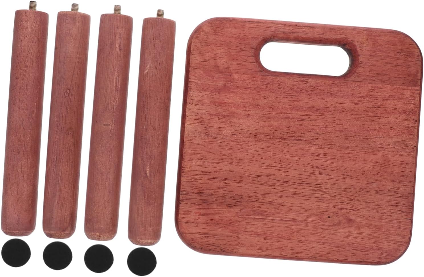 Portable Wooden Step Stool Handle Small Rubberwood Footrest for Kitchen Bathroom and Bedroom Use Easy Assembly Lightweight Design for Boys and Girls and Adults