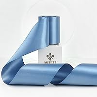 Vista 73 de MEEDEE - Cinta de satén blanca de 2 pulgadas, cinta blanca de lujo de doble cara de 25 yardas, cintas de seda para envoltorios de regalo