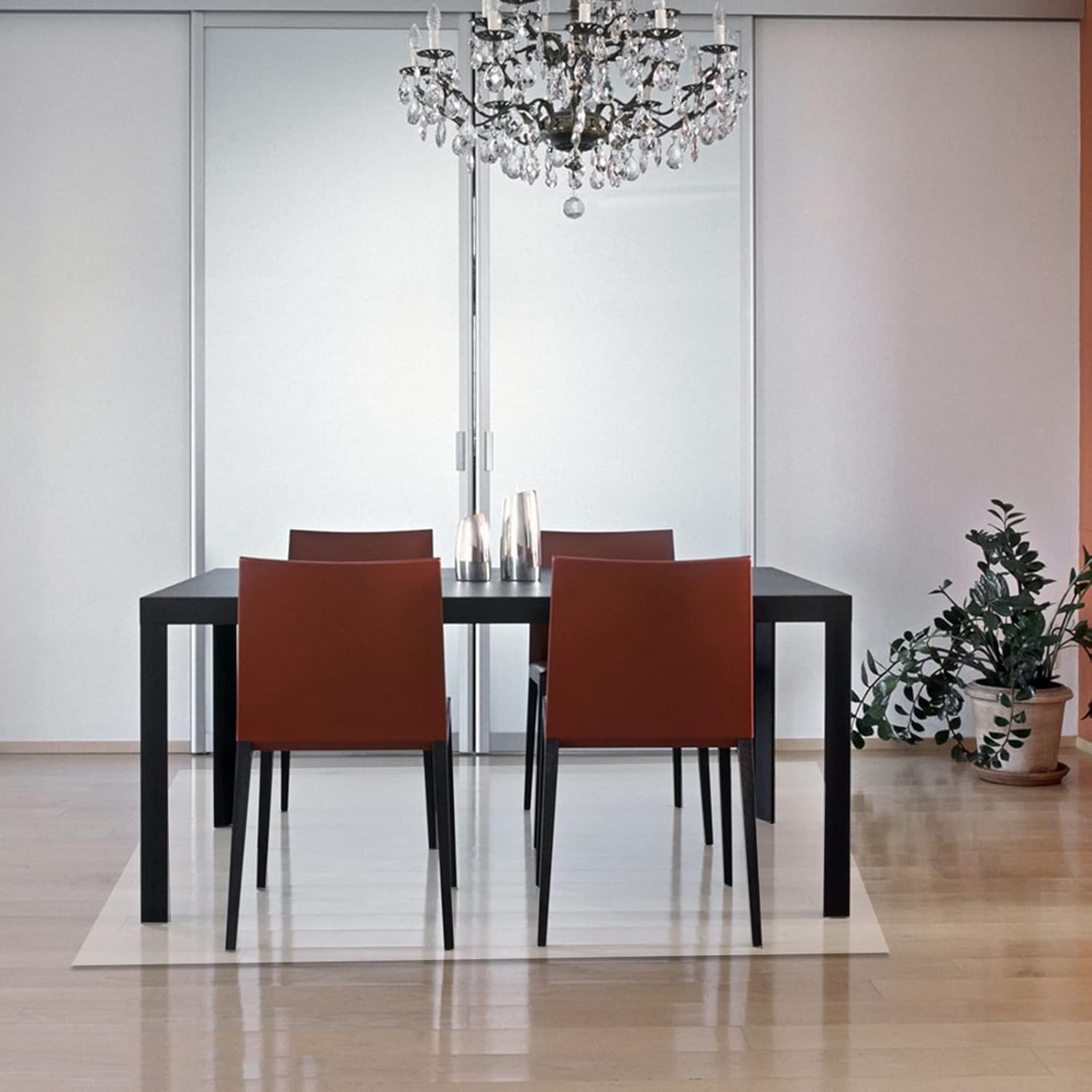 1mm Thick Rectangular Transparent Carpet Cover for Low Pile Rugs,Clear Plastic Hallway Rug for Hard Floors, 2ft/ 4ft/ 7ft/ 11ft/ 13ft/ 18ft Long(4.4X11.5 ft/1.35X3.5 m)