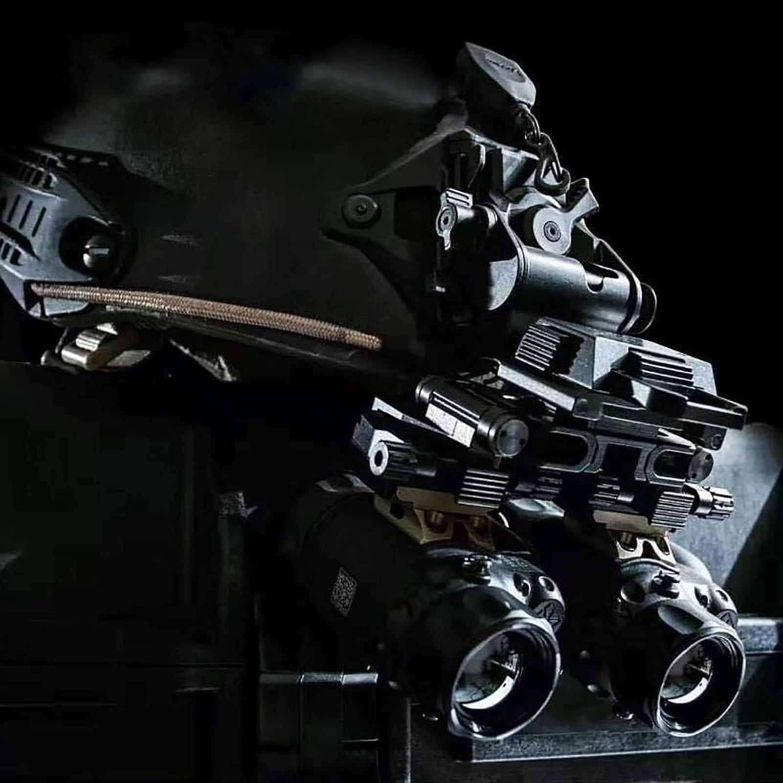 Binokular Bridge System NVG Mount ，Nachtsicht Brillen-Nachtsichtadapter ，Für PVS-14 Nachtsichtglasonokulare Monokular Oder Fernglas (schwarz, Gold)