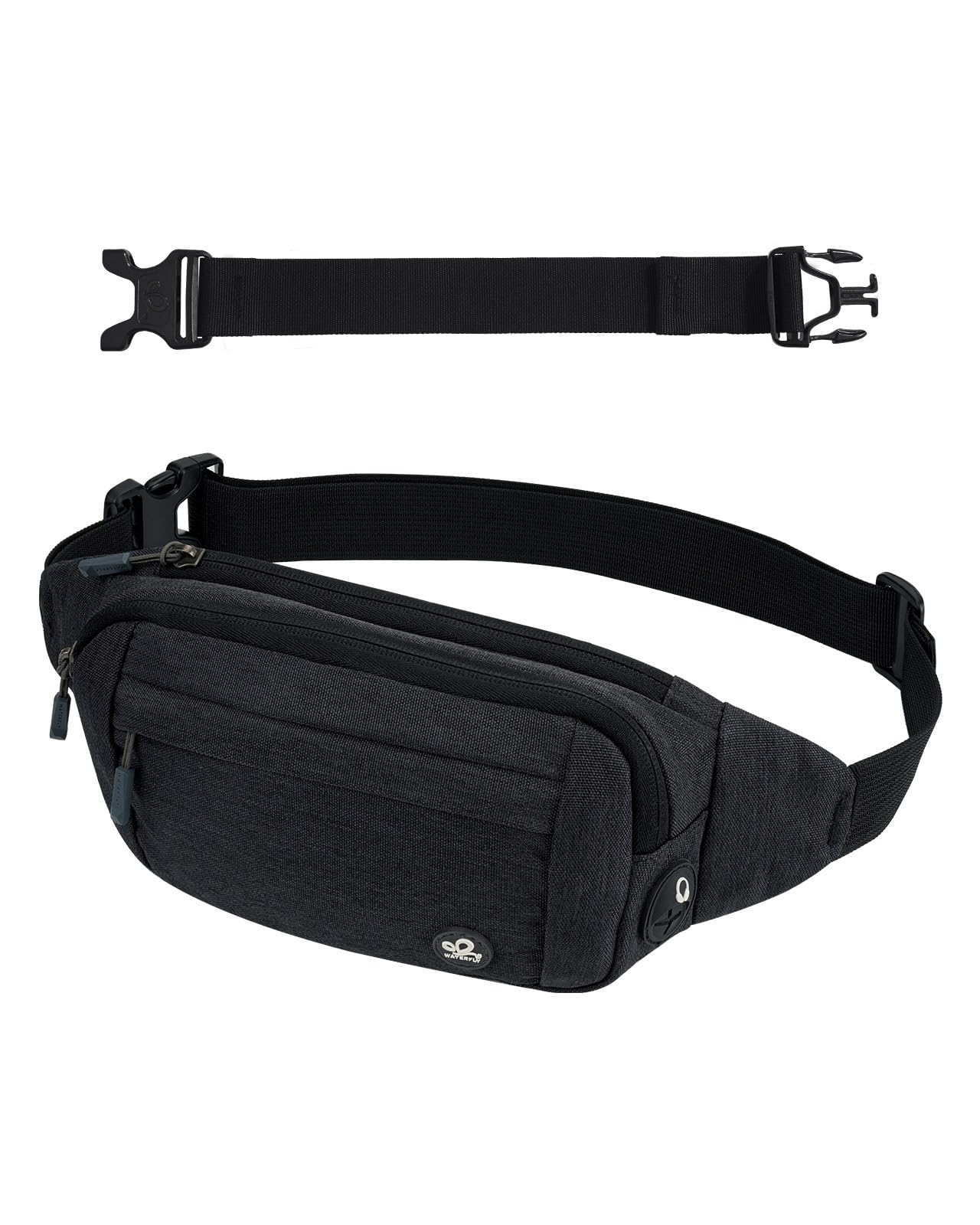 WATERFLY Bauchtasche Damen Herren Sport Gürteltasche Klein Hüfttasche | Groß, langer gurt, joggen, wandern, hundetraining, festival, männer, frauen, reise, flach, mini, verlängerungsgurt