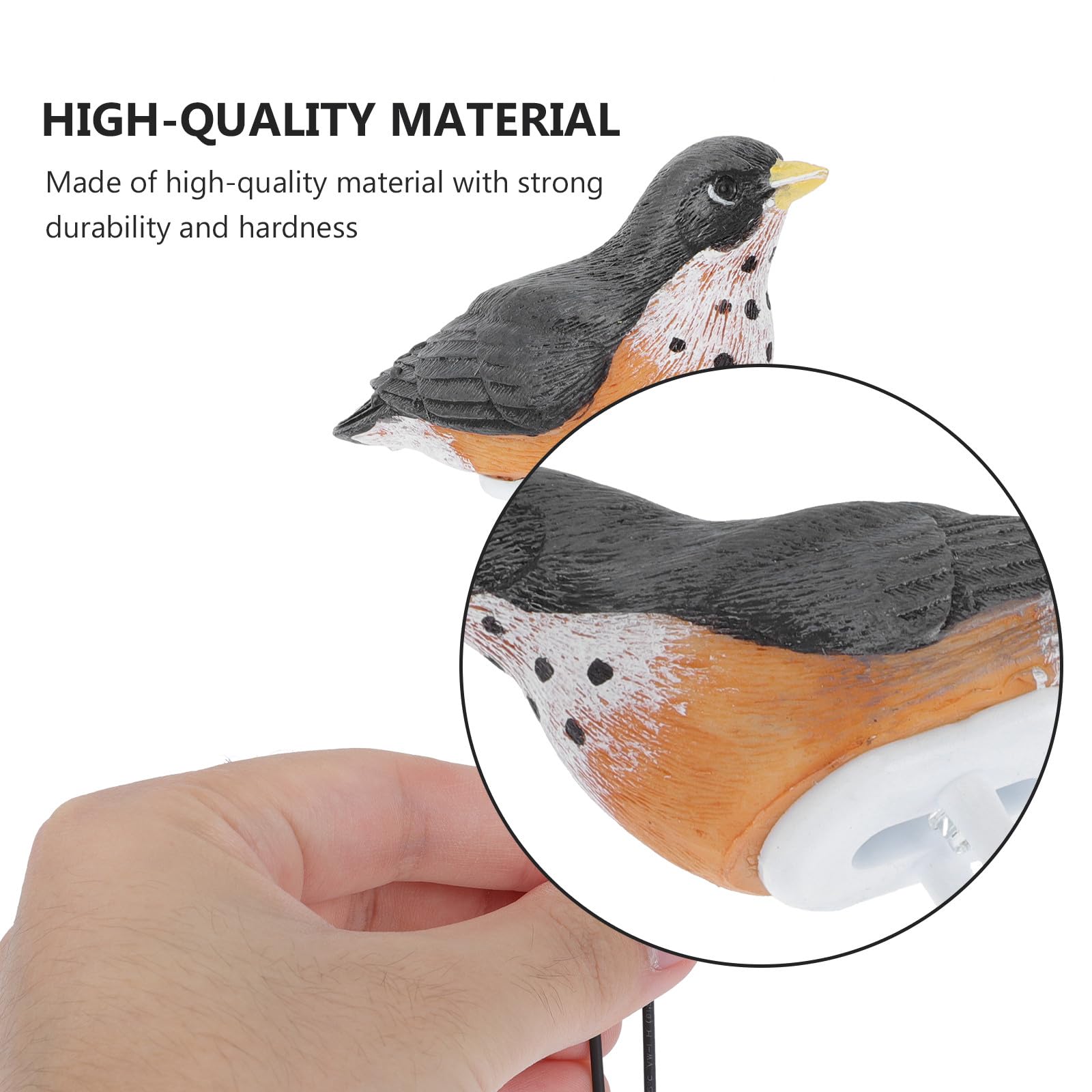 Testeur D'humidité Sol en Résine Forme Oiseau Alarme D'arrosage pour Plantes en Pot, Capteur Noir Prévient Le sous-arrosage, pour Usage Intérieur