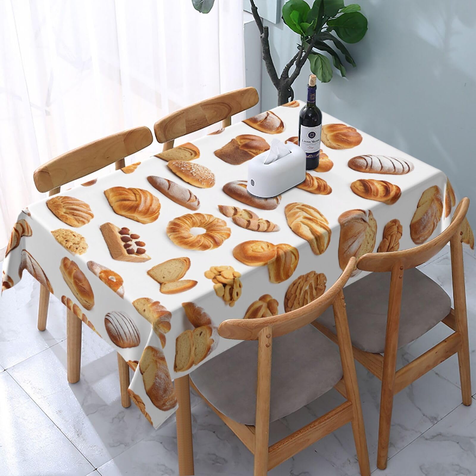 Nappe rectangulaire infroissable pour table propre sans taches