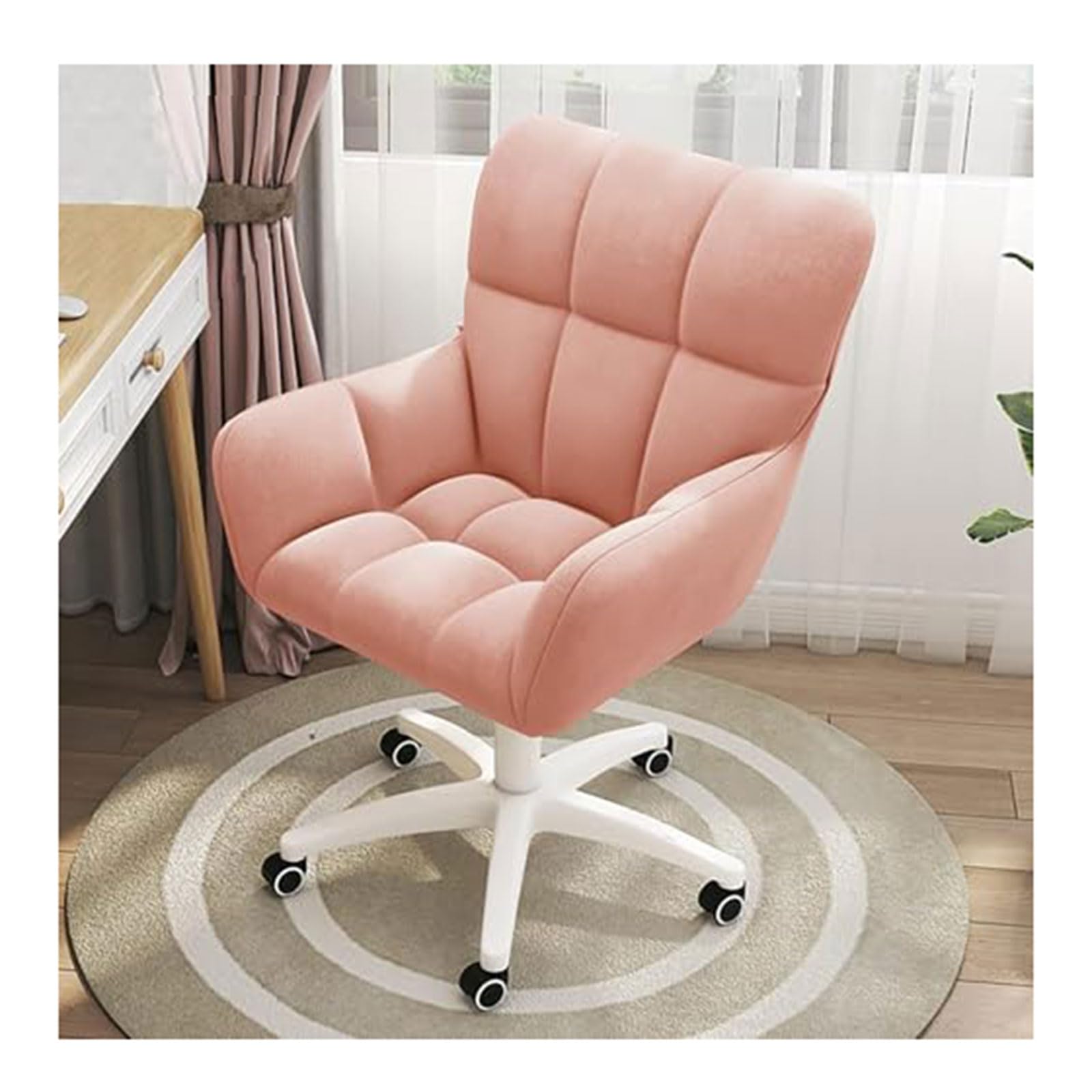Sedia da gioco ergonomica girevole da ufficio con altezza regolabile, comoda sedia imbottita per casa, ufficio, studio e sessioni di gioco