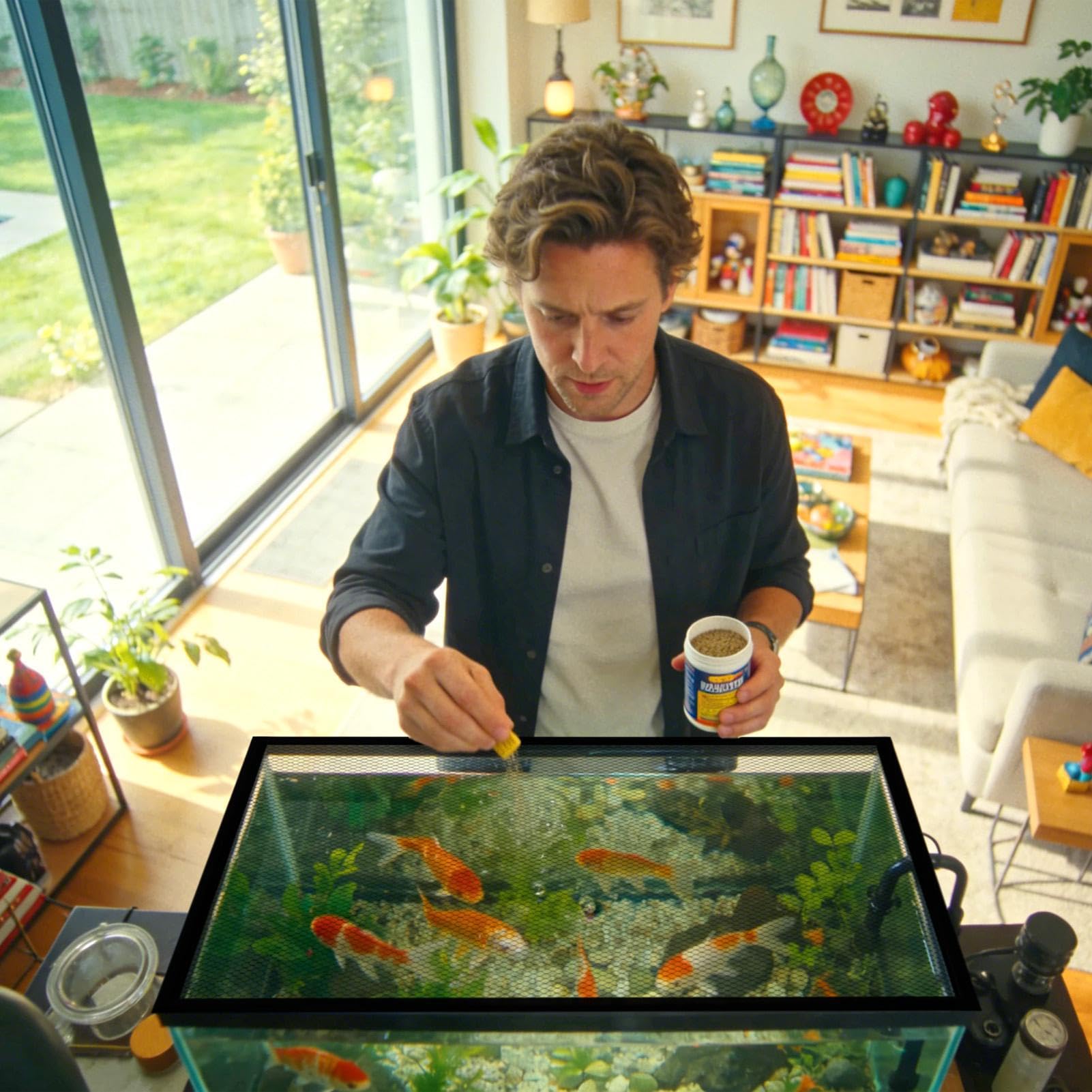 Fischtank Abdecknetz - 60x30cm / 80x40cm, Sicherer Haubenschirm | Transparentes Aquariennetz, Ausbruchschutz & Sprungstopp Present for Aquaristik Pflege Wartung Terrarium Langlebige Mesh-Abdeckung