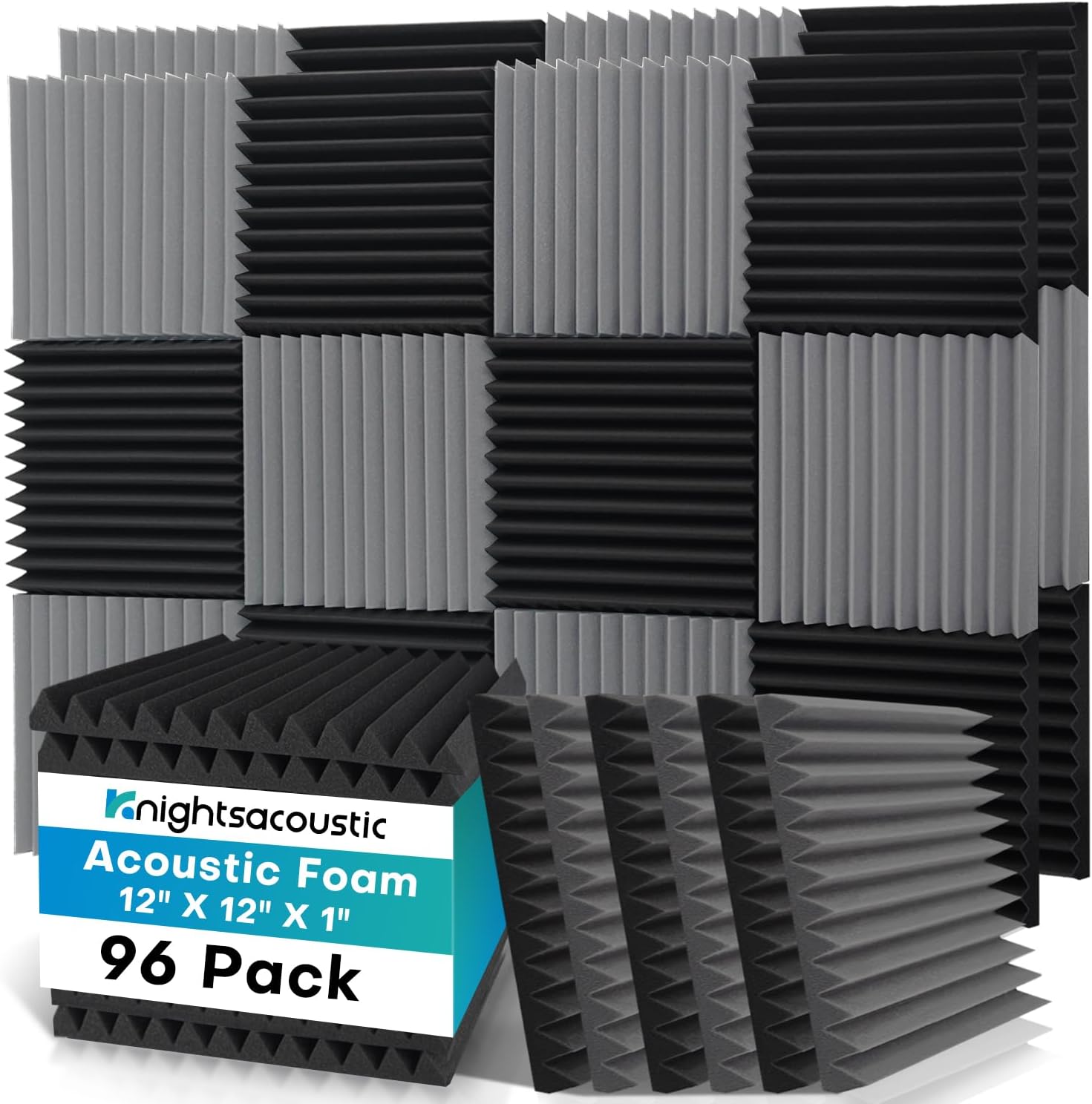 300 PCS Double-Sided Adhesive Tape + 96 Pack Acoustic Foam Panels