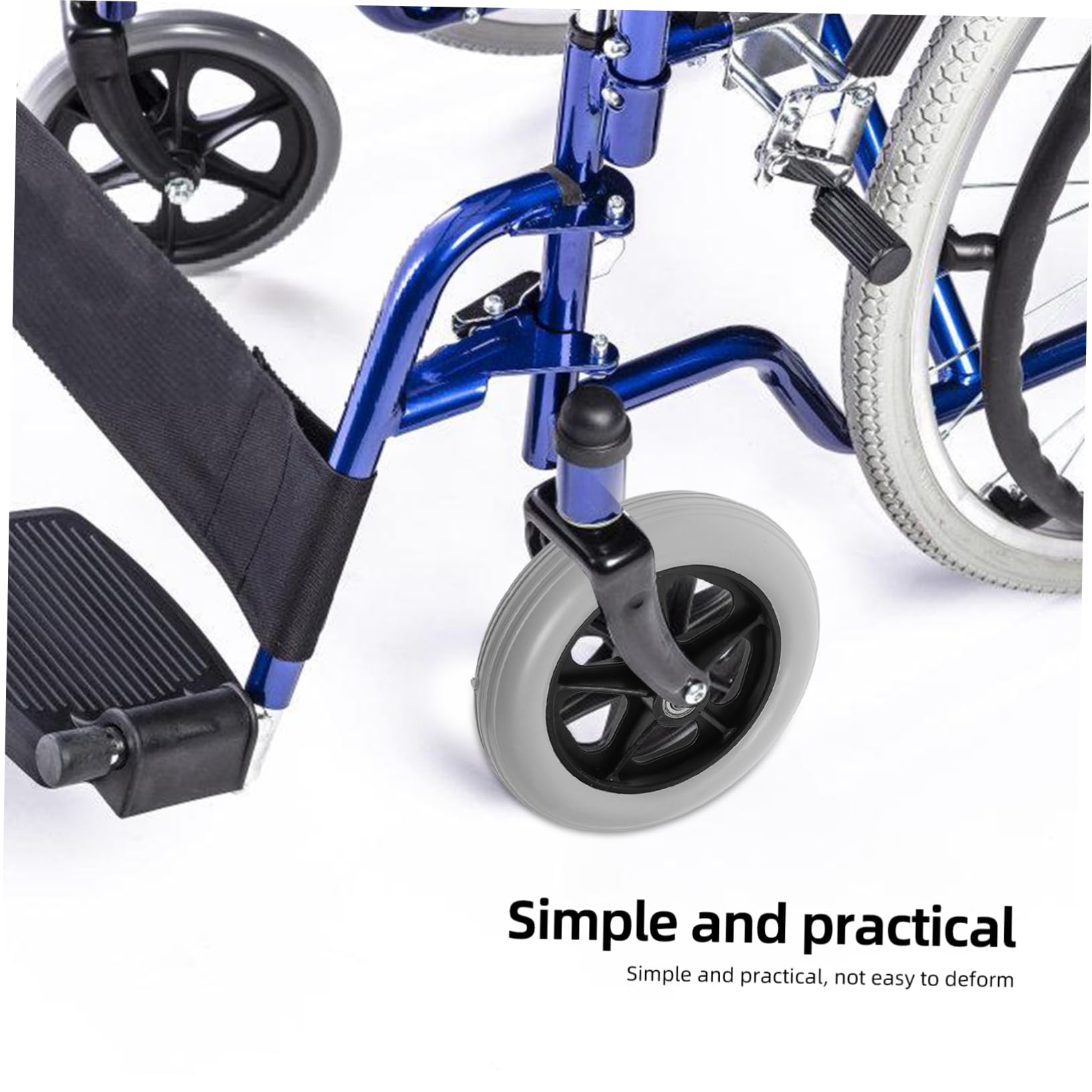 SHINEOFI 2 ruedas de repuesto resistentes para carrito de silla de ruedas