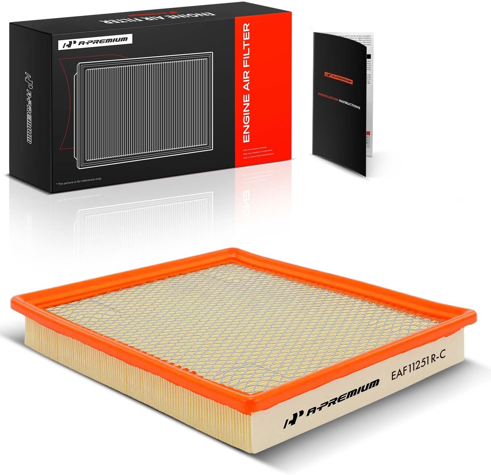 A-Premium Engine Air Filter Compatible with Buick Regal & Cadillac XTS & Chevrolet Impala, Malibu, Malibu Limited, 2013-2020, 2.0L 2.5L 3.6L, Flexible Panel, Replace# 22989313