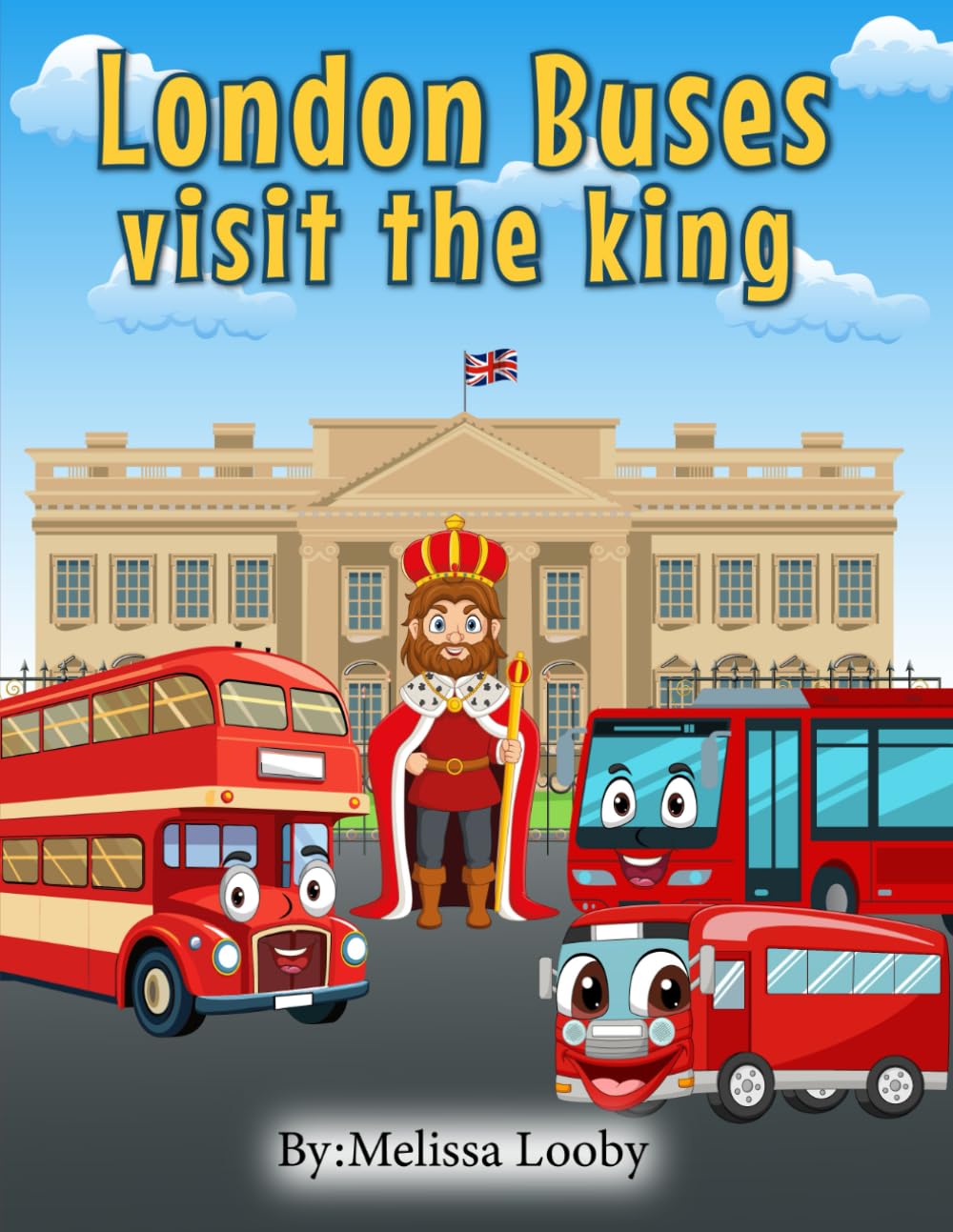 London buses visit the king
