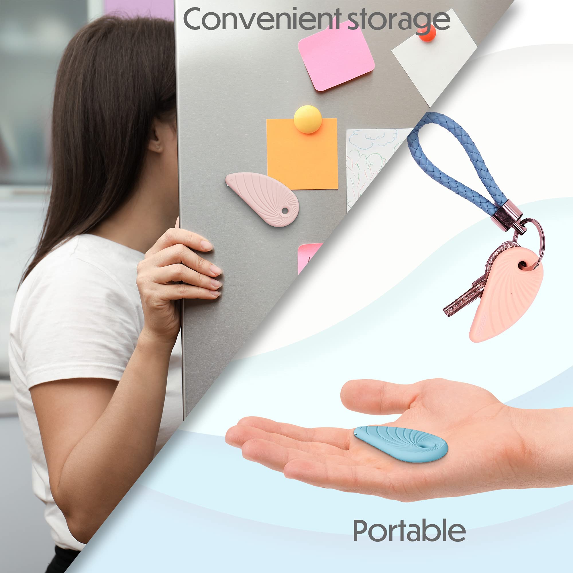 Auto-Retractable Ceramic Box Cutter Keychain - Magnetic Safety Opener With Rustproof Blade (Khaki)