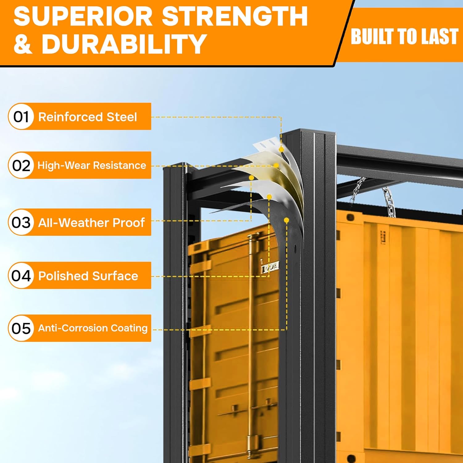 39.4" W Garage Shelves Heavy Duty, 5 Tier Adjustable Shelving Unit, 2500LBS Load Capacity, Metal Storage Rack for Garage Organization, Basement, 39.4" W x 18" D x 71.2" H