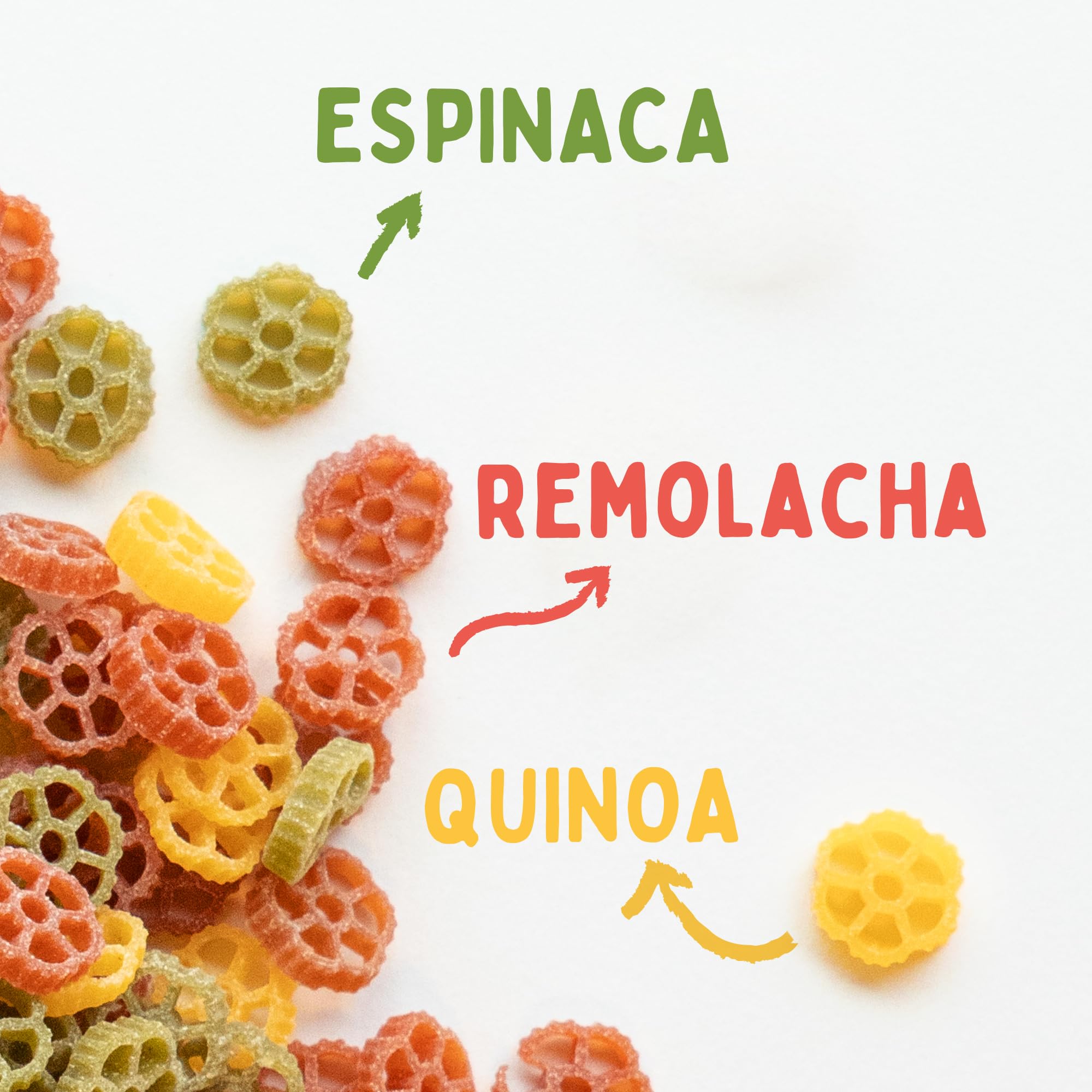 EL GRANERO INTEGRAL Pasta Tricolor Margaritas Sin Gluten Bio 250 g Apto para Veganos
