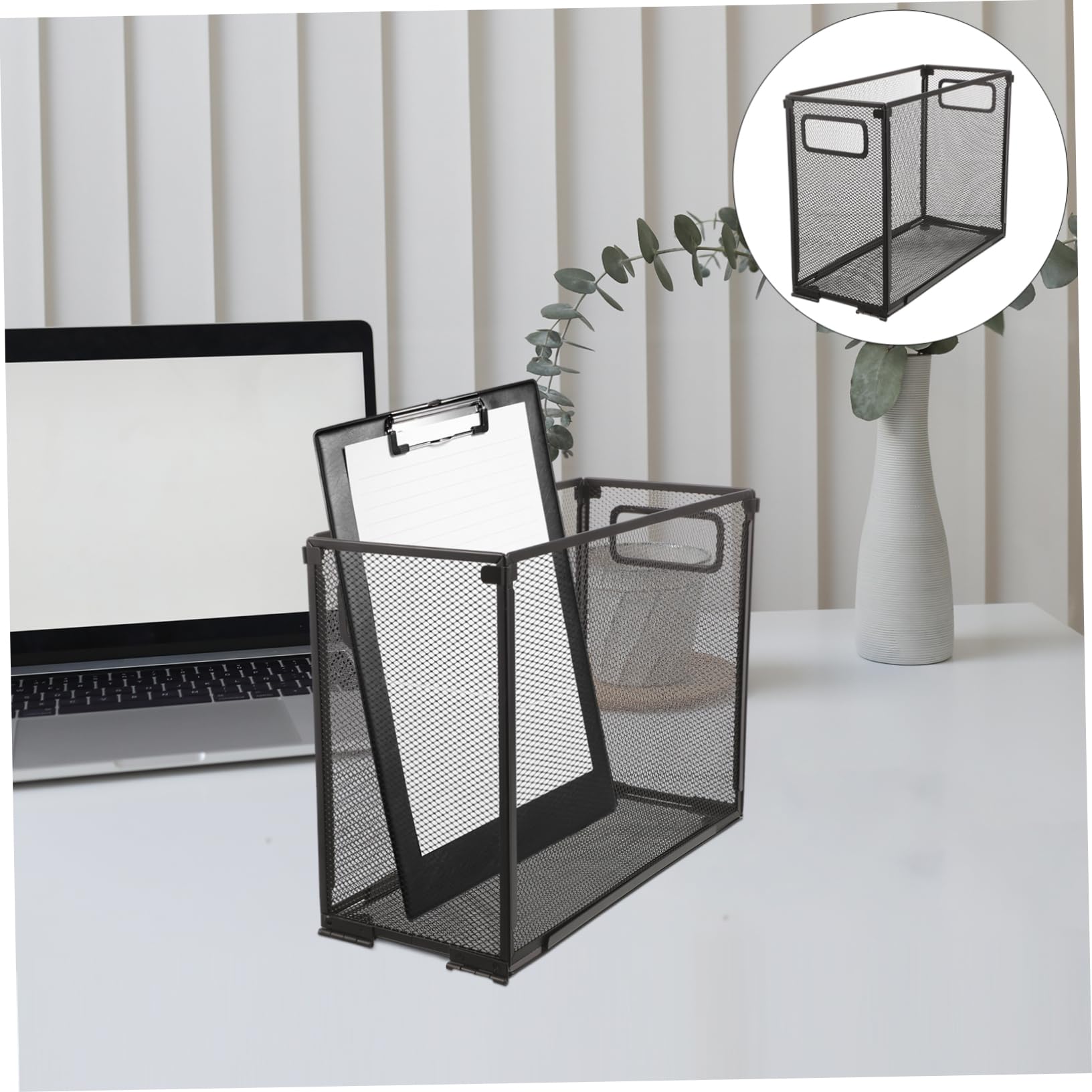Artibetter Organizzatore File in Acciaio Inox Pieghevole Portadocumenti da Scrivania Scomparti Multipli Salvaspazio per Ufficio Scuola Casa
