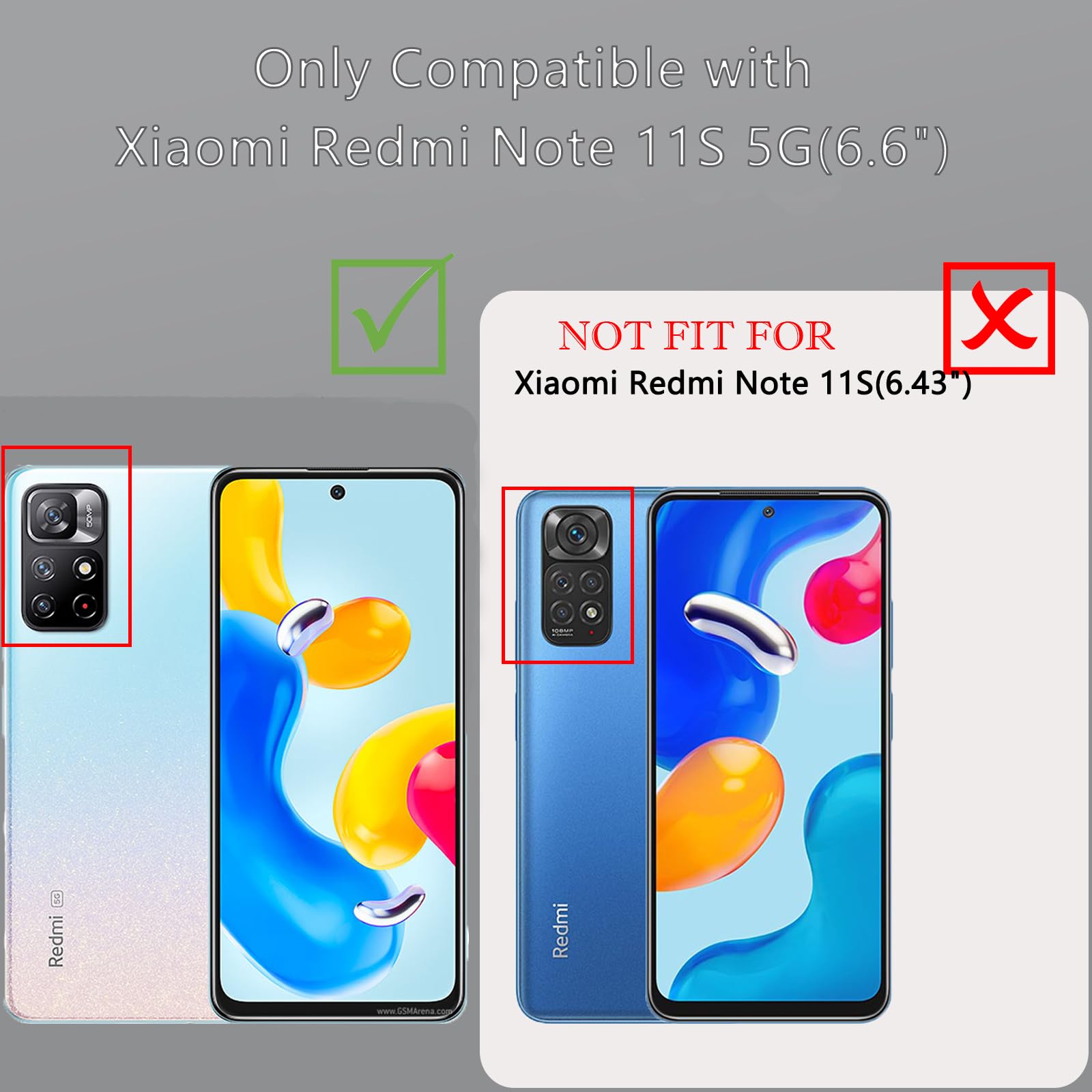 Coque Redmi Note 11 Redmi Note 11S 4G Antichoc en Cuir PU Flip à Rabat avec Motif Papillon Porte