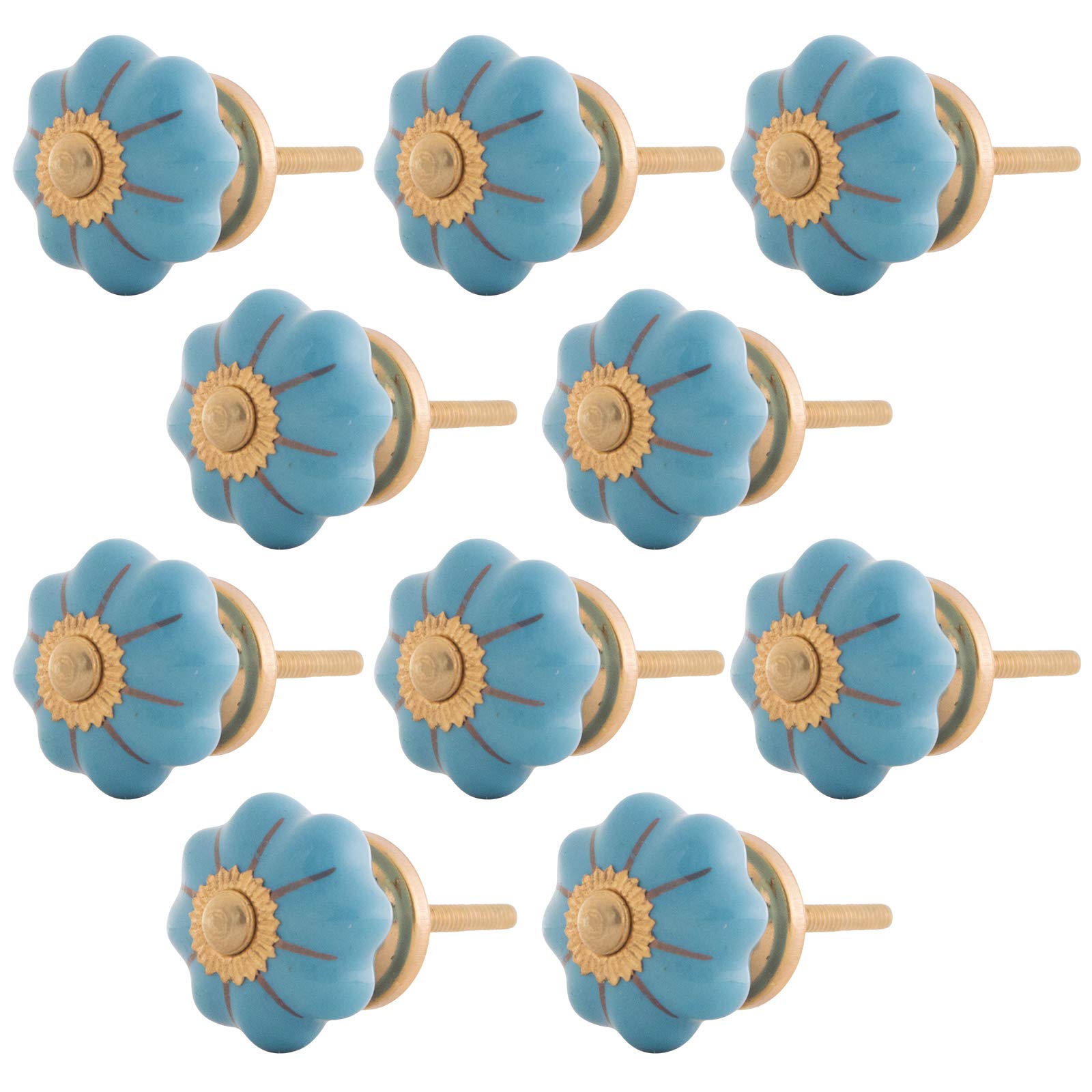 Pomos De Cerámica Para Muebles - Juego De 10 (estilo étnico