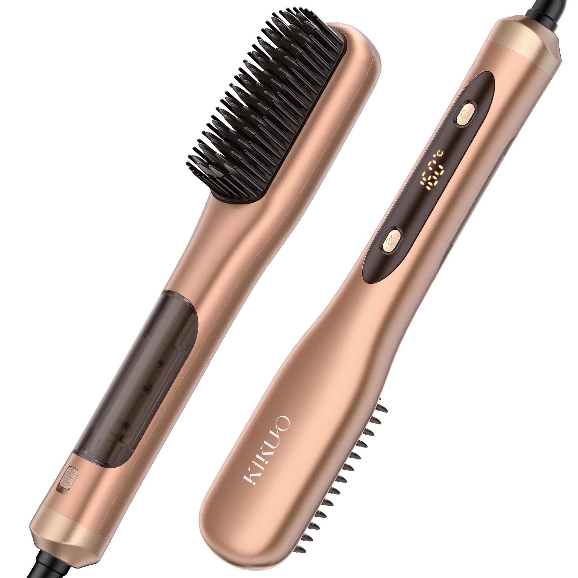 Photo 1 of Steam Hair Straightener Brush, Steamline Pro 3 in 1 Straightening Brush, Curly & Frizzy Hair,Smooth Without Flattening, 5 Temp Settings & LED Display, Dual Voltage, Professional Tools, Sun Orange