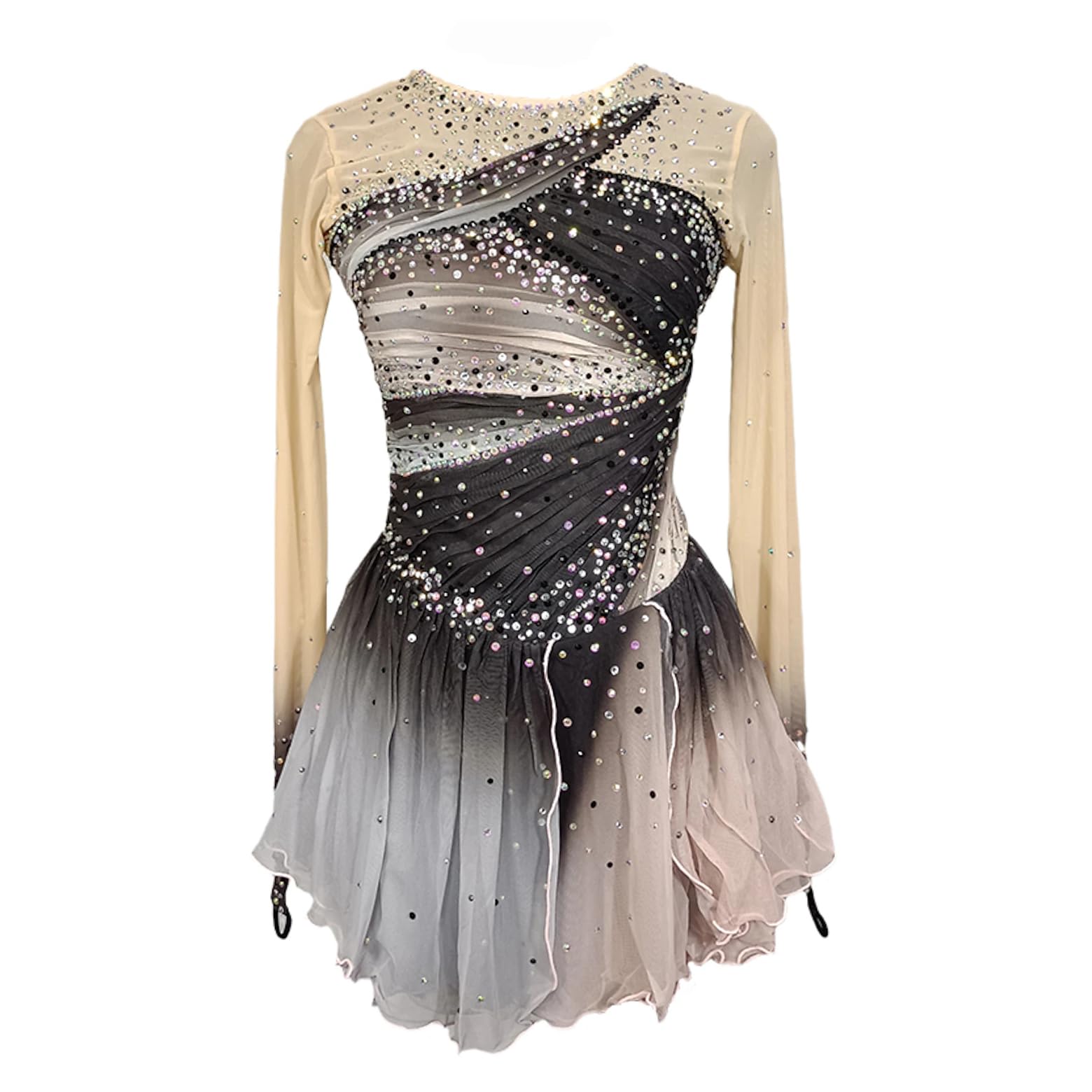 Professionelles Eiskunstlauf Kleid Für Mädchen Gradient Eislauf Wettkampfbekleidung Handgefertigte Outdoor Gymnastik Trikots Rollschuhrock