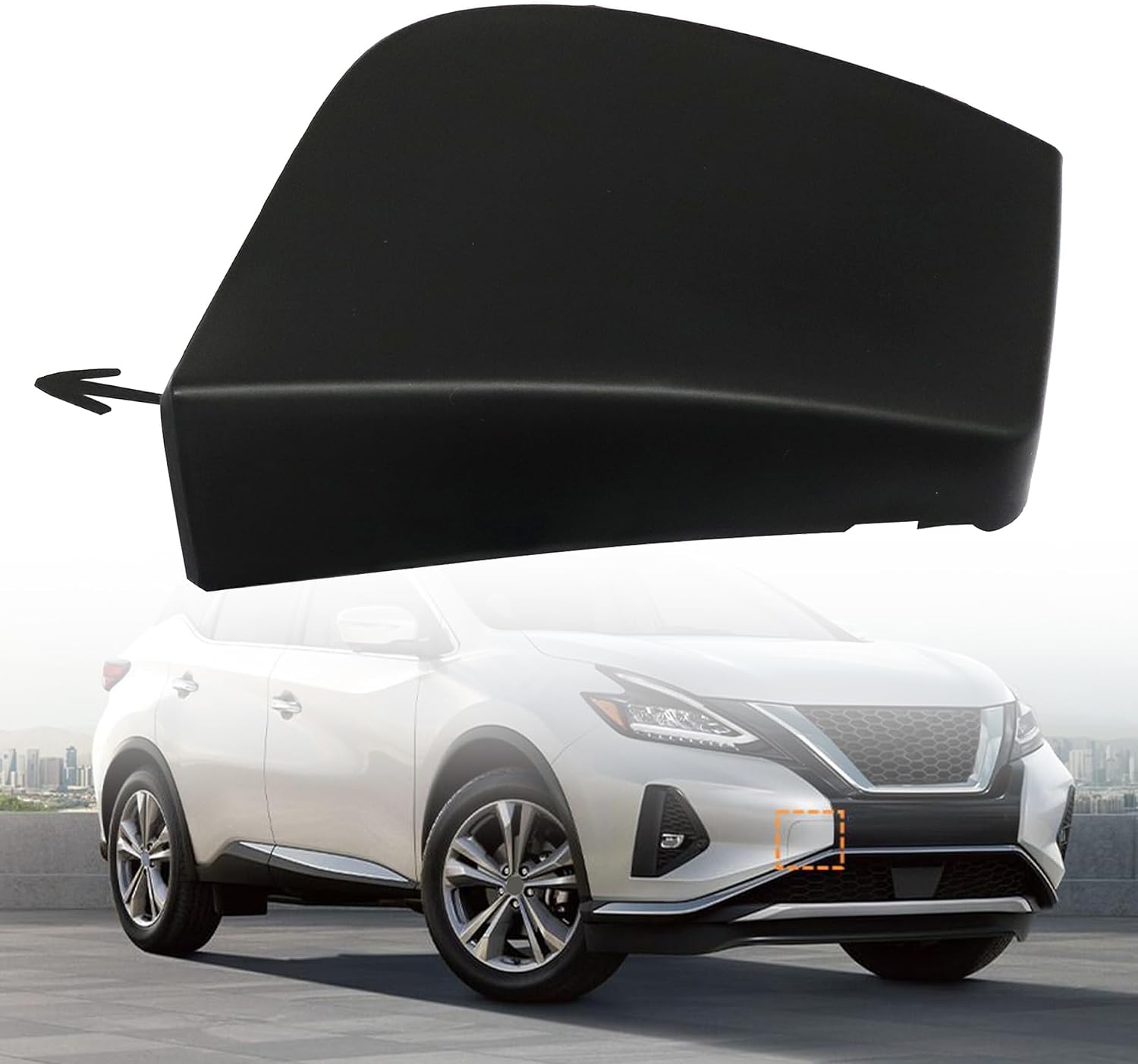 Front Bumper Tow Hook Cover Compatible with Nissan Murano 2018-2024 Tow Eye Hole Cap, Replaces 622A0-9UF0H 622A09UF0H