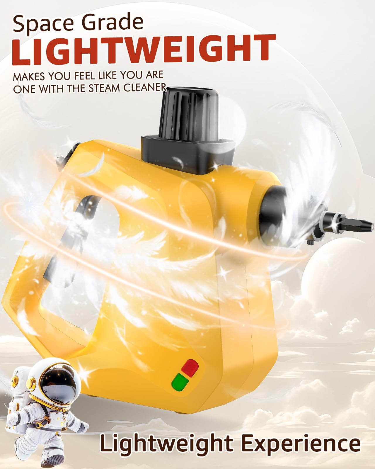 Limpiador a vapor, limpiador de vapor de mano a presión para el hogar, vaporizador natural multiusos con 9 accesorios para cocina, coche, muebles, baño, suelo, lechada y azulejos