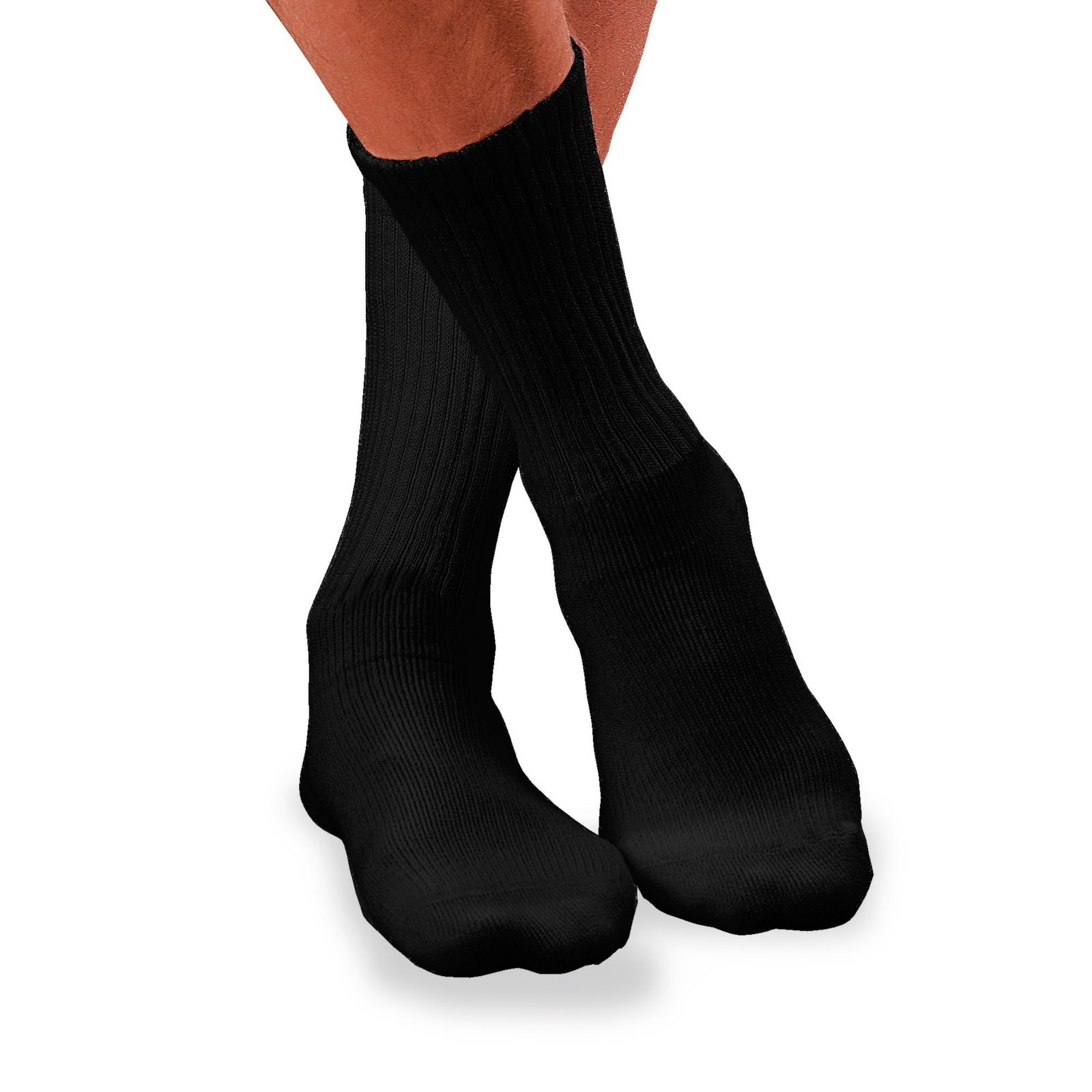 JOBST Sensifoot Closed Toe Crew Socks, Black, Small