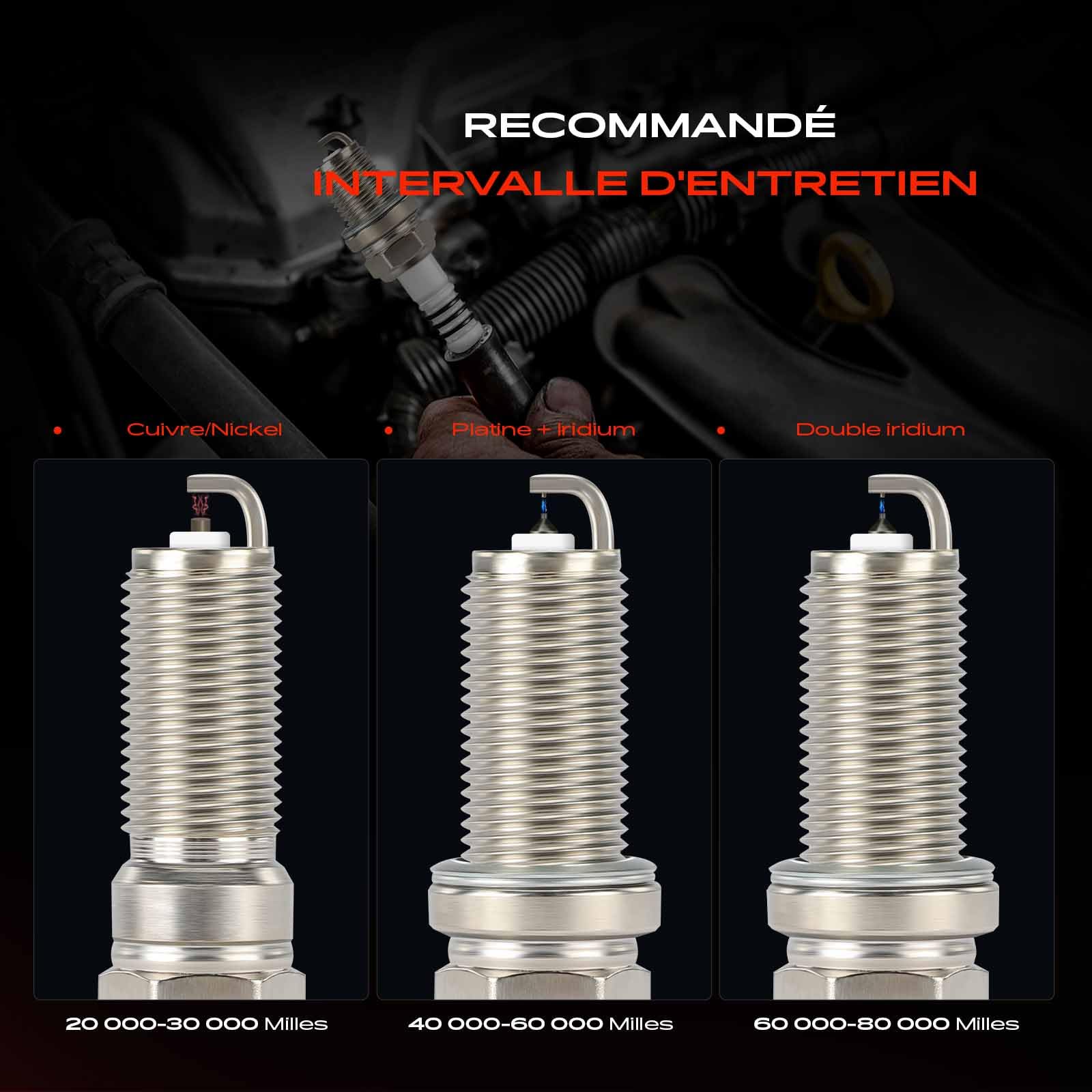 Frankberg 6x Bougies d'allumage ILFR6B